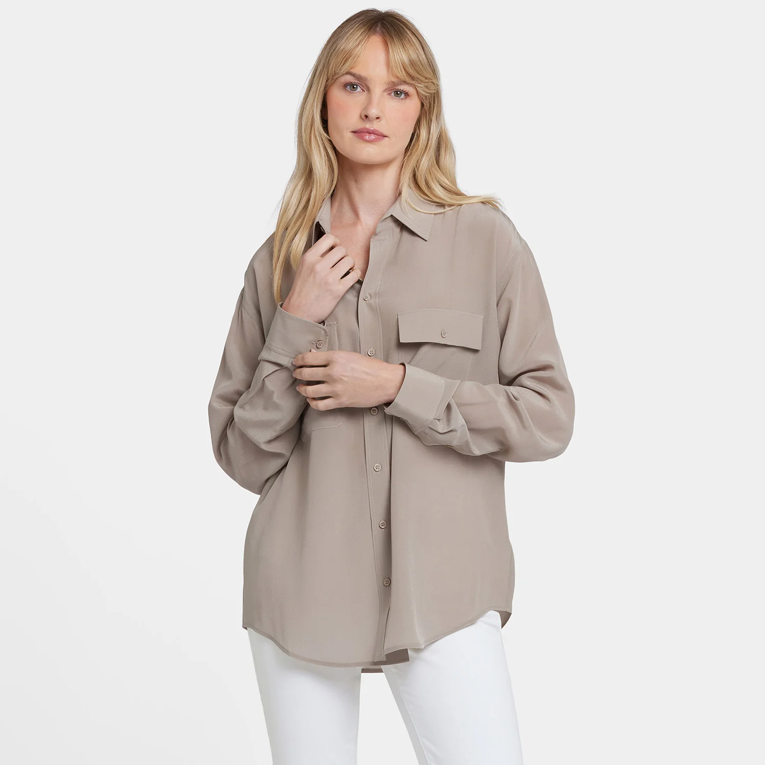Lauren Silk Blouse - Saddlewood - Image 7