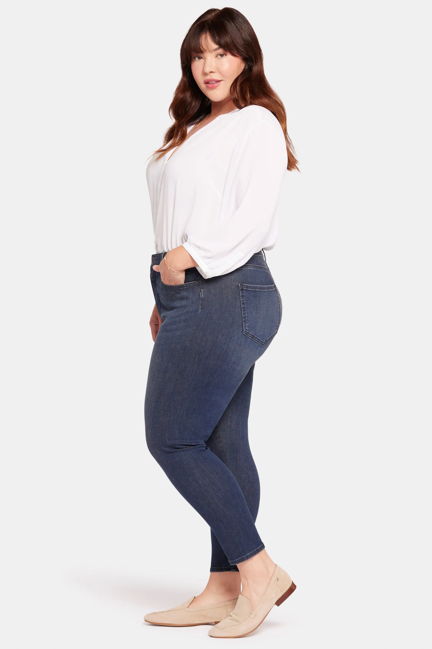 Le Silhouette Ami Skinny Jeans In Petite Plus Size - Precious - Image 5