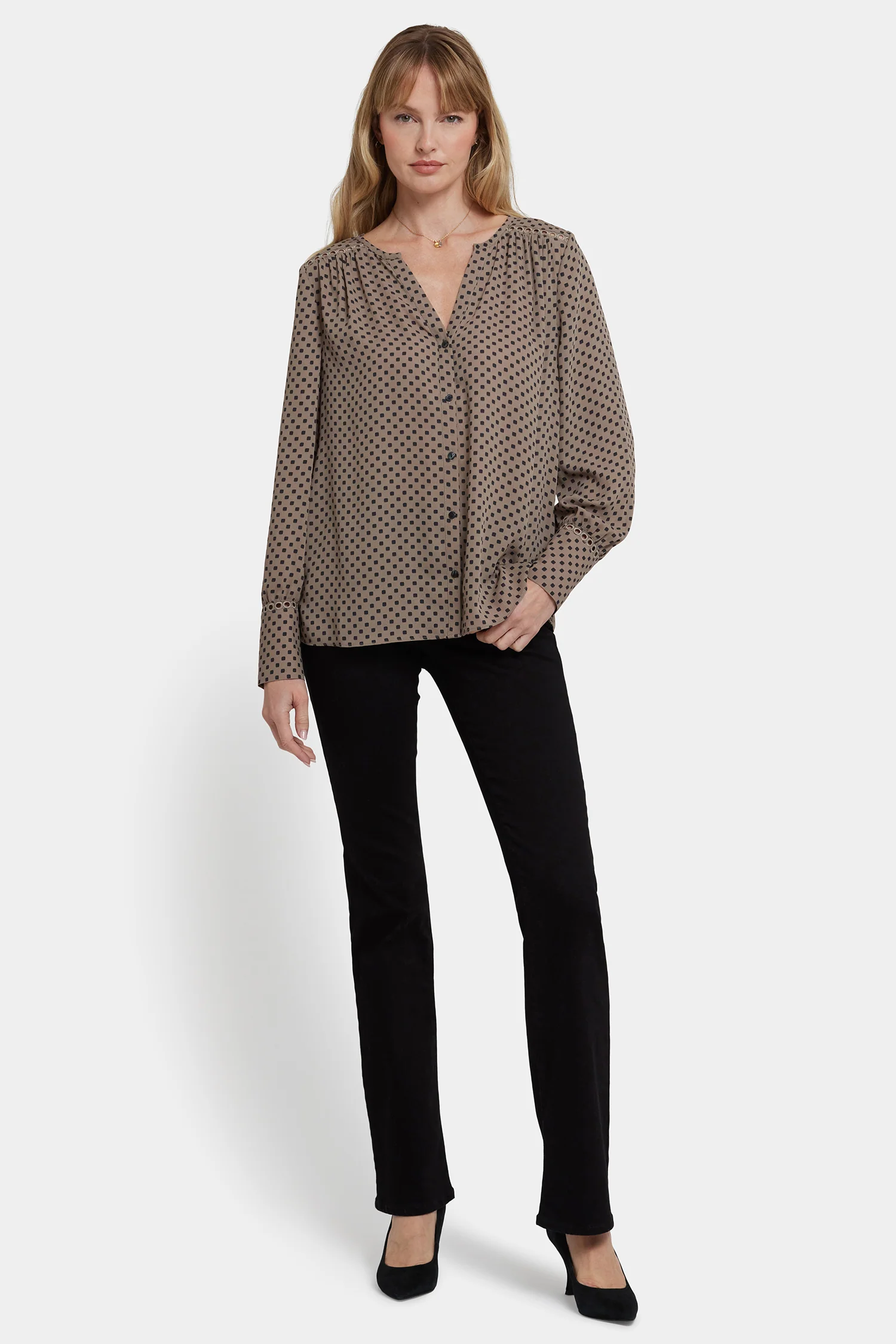 Liliana Peasant Blouse - Capucine Dots - Image 4