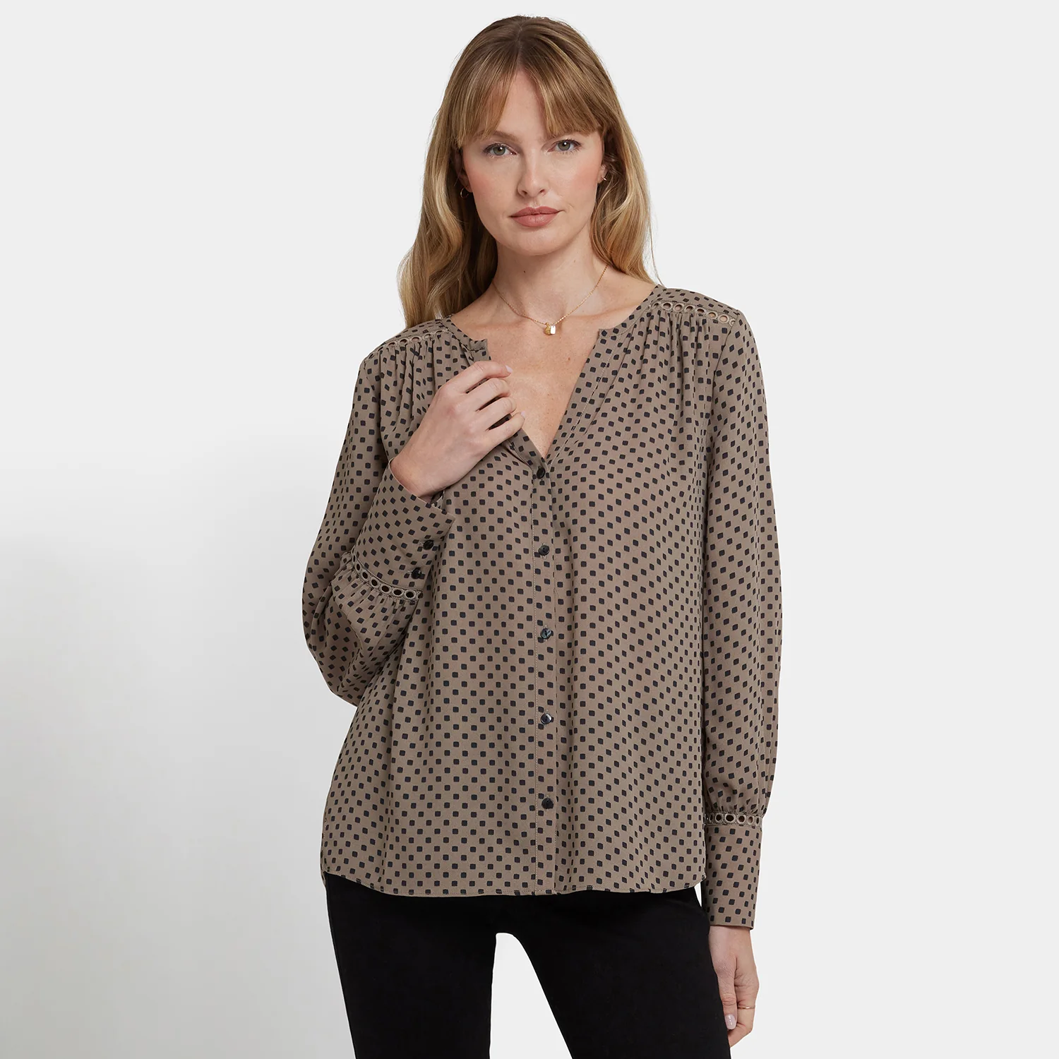 Liliana Peasant Blouse - Capucine Dots - Image 7