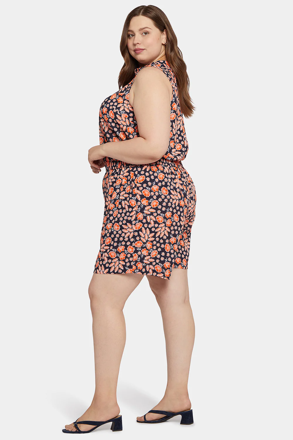 Mandarin Blouse And Short Set In Plus Size - Rose Haven - Image 3