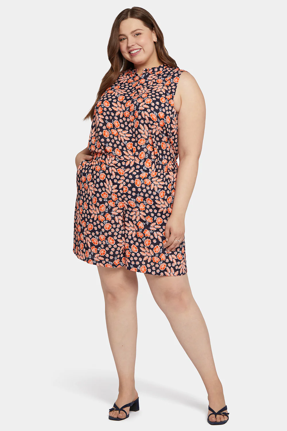 Mandarin Blouse And Short Set In Plus Size - Rose Haven - Image 4