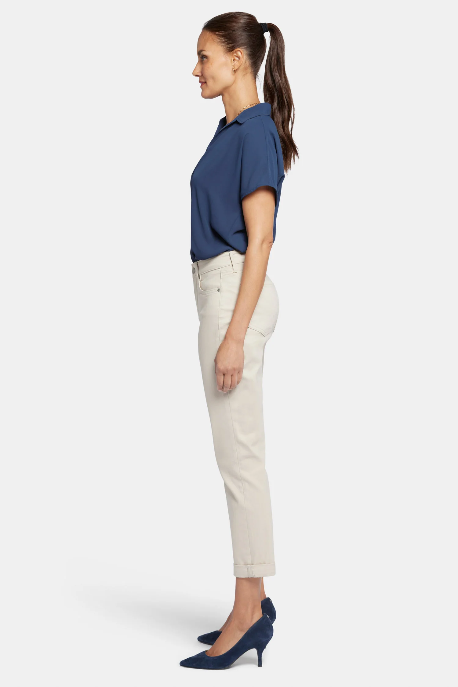 Margot Girlfriend Jeans In Petite - Feather - Image 5
