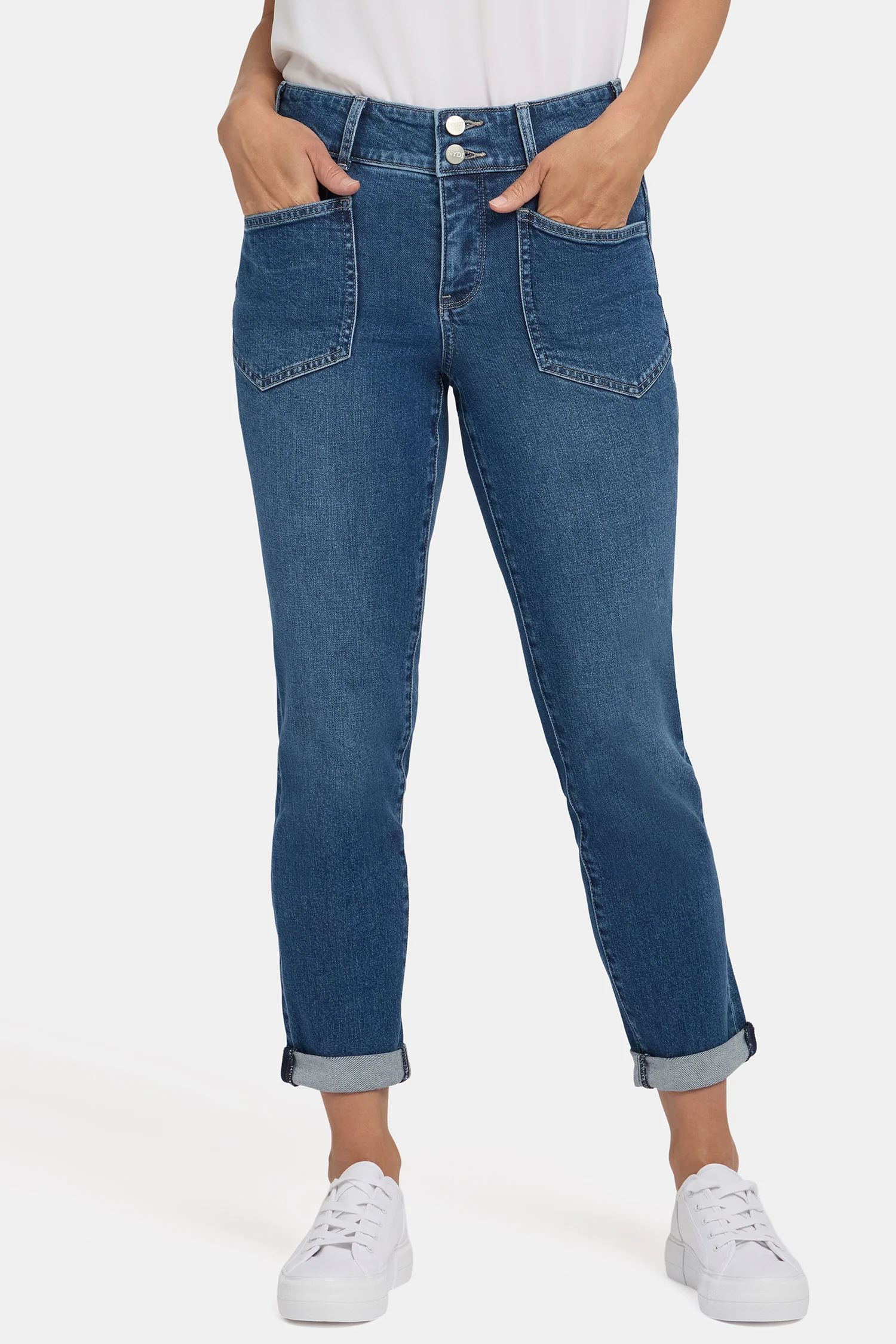 Margot Girlfriend Jeans In Petite - Lake Notre-Dame - Image 5