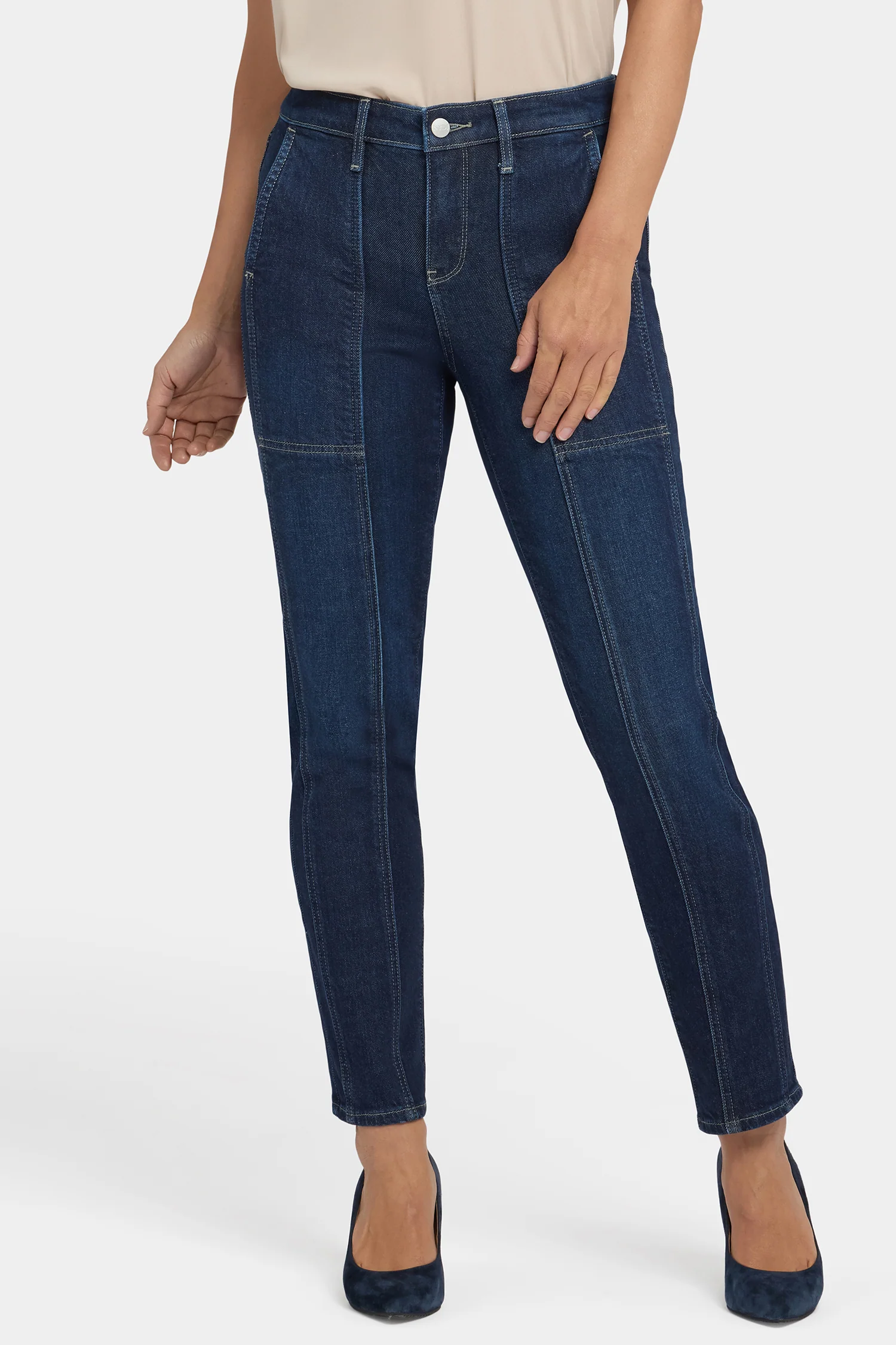 Margot Girlfriend Jeans In Petite - Midnight Breeze - Image 5
