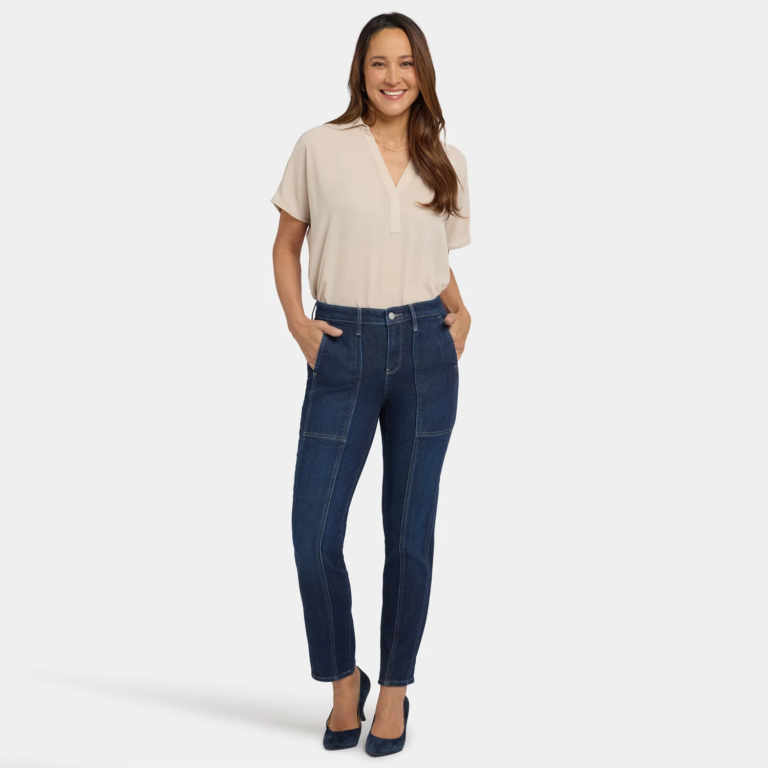 Margot Girlfriend Jeans In Petite - Midnight Breeze - Image 6