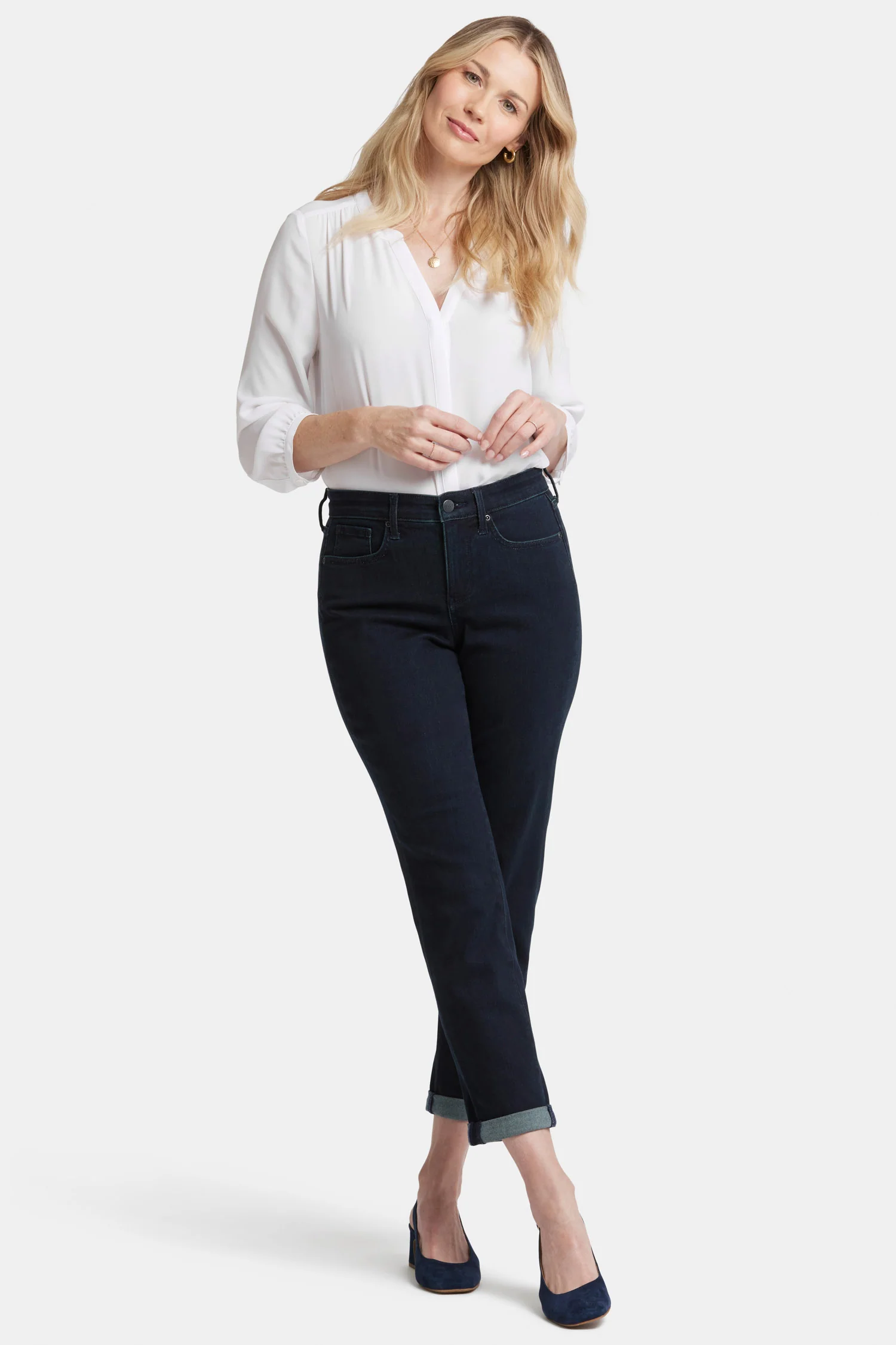 Margot Girlfriend Jeans In Petite - Midnight Falls - Image 4