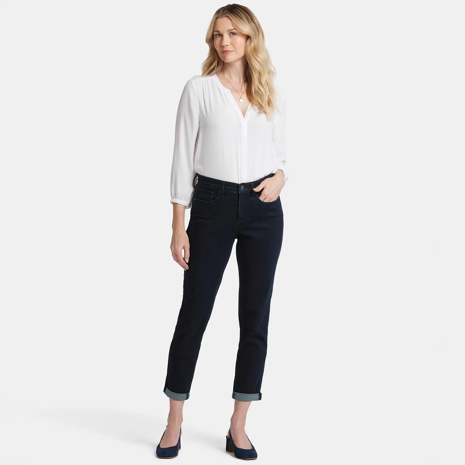 Margot Girlfriend Jeans In Petite - Midnight Falls - Image 7
