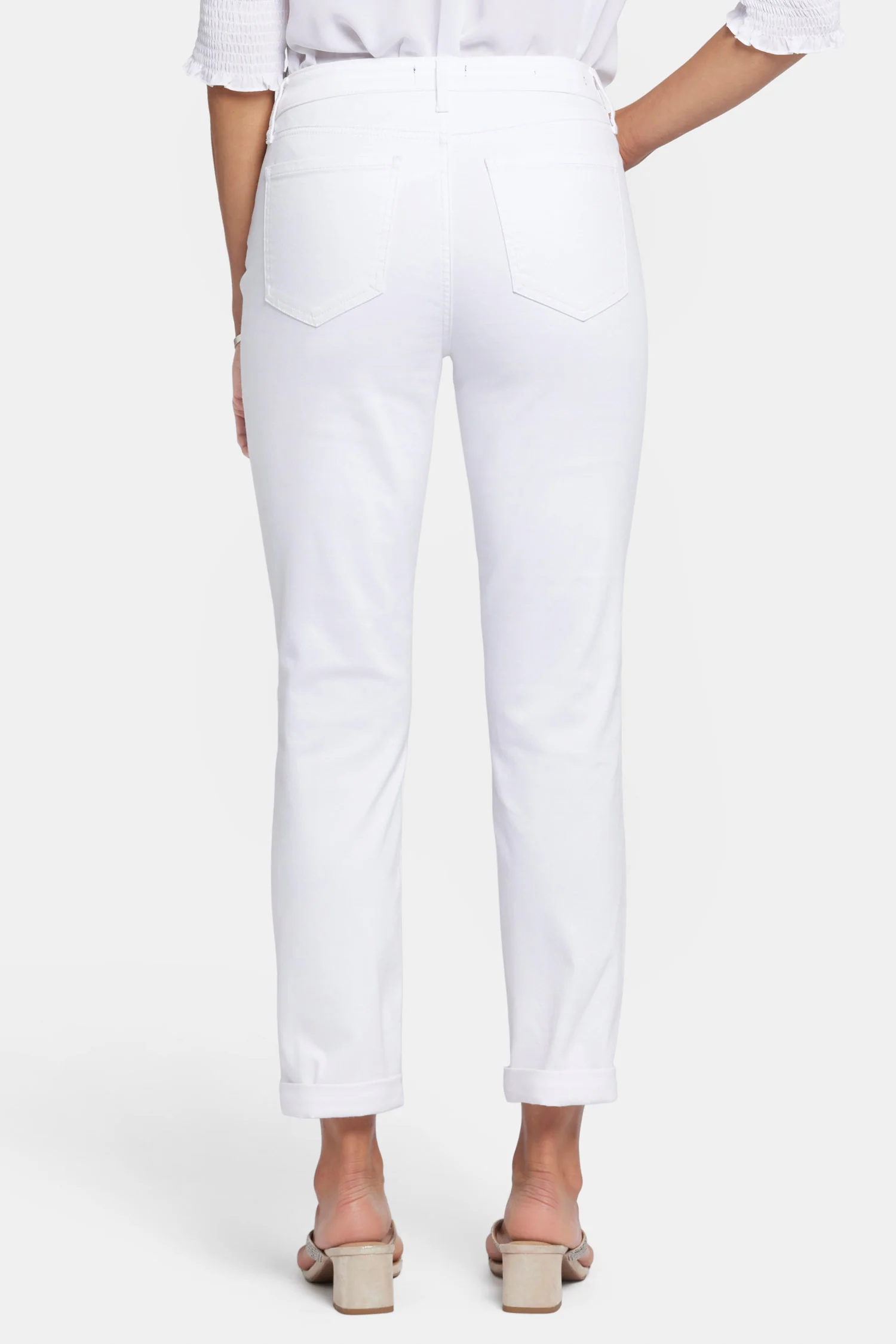 Margot Girlfriend Jeans In Petite - Optic White - Image 2