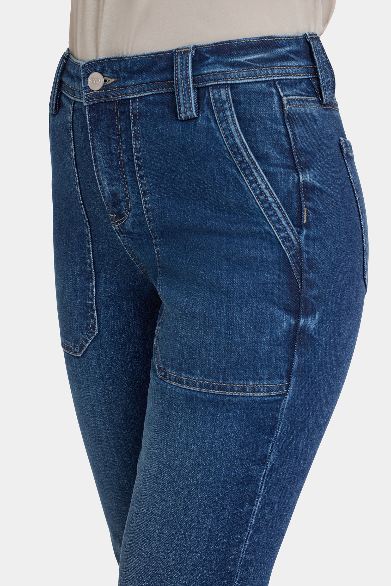 Margot Girlfriend Jeans In Petite - Vintage Lapis - Image 2