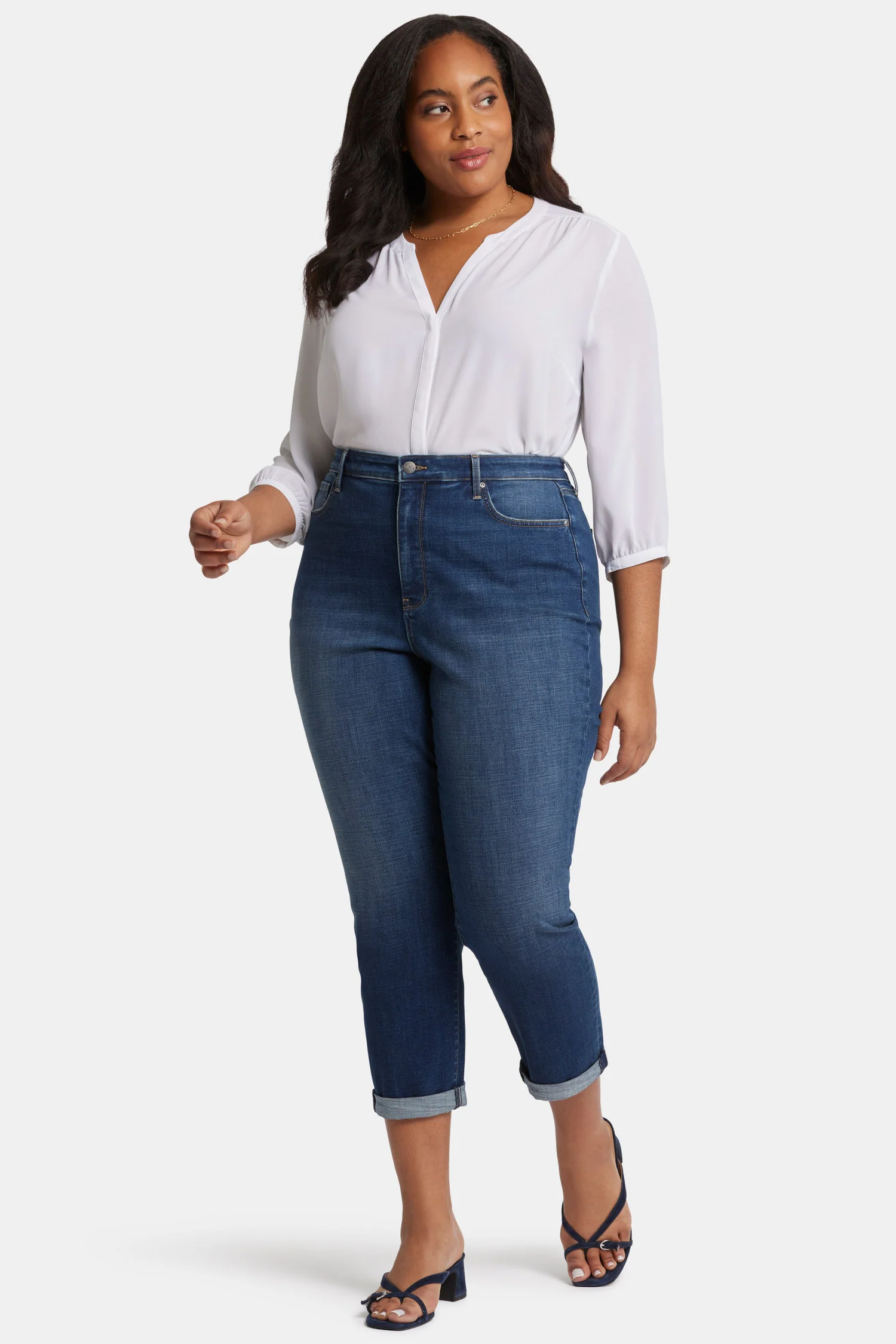 Margot Girlfriend Jeans In Plus Size - Olympus - Image 4
