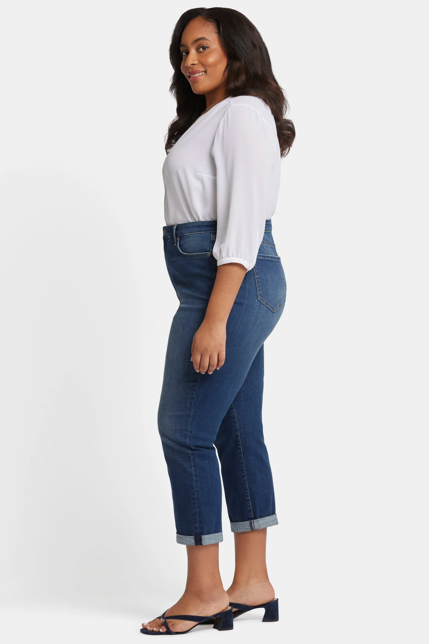 Margot Girlfriend Jeans In Plus Size - Olympus - Image 5