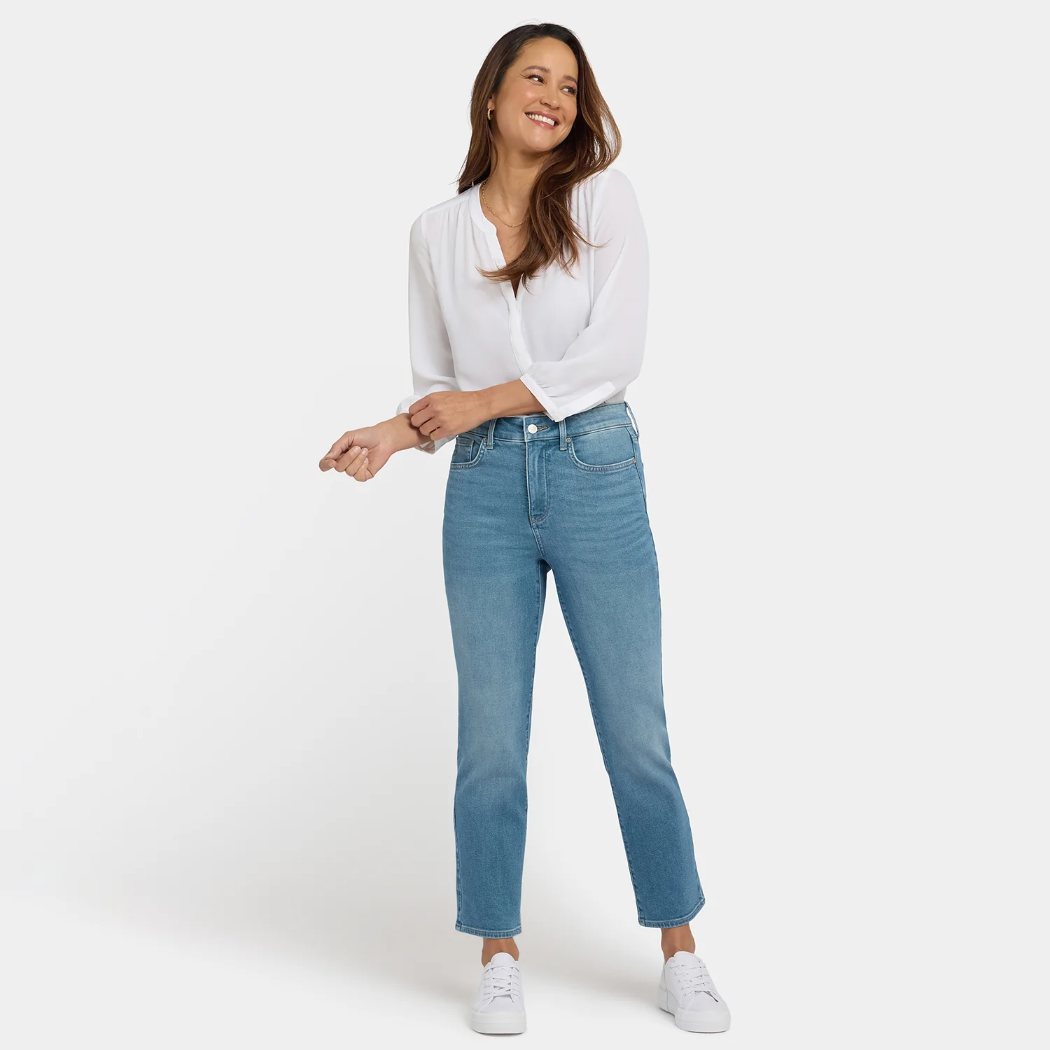 Marilyn Straight Ankle Jeans - Avenue Blue - Image 8