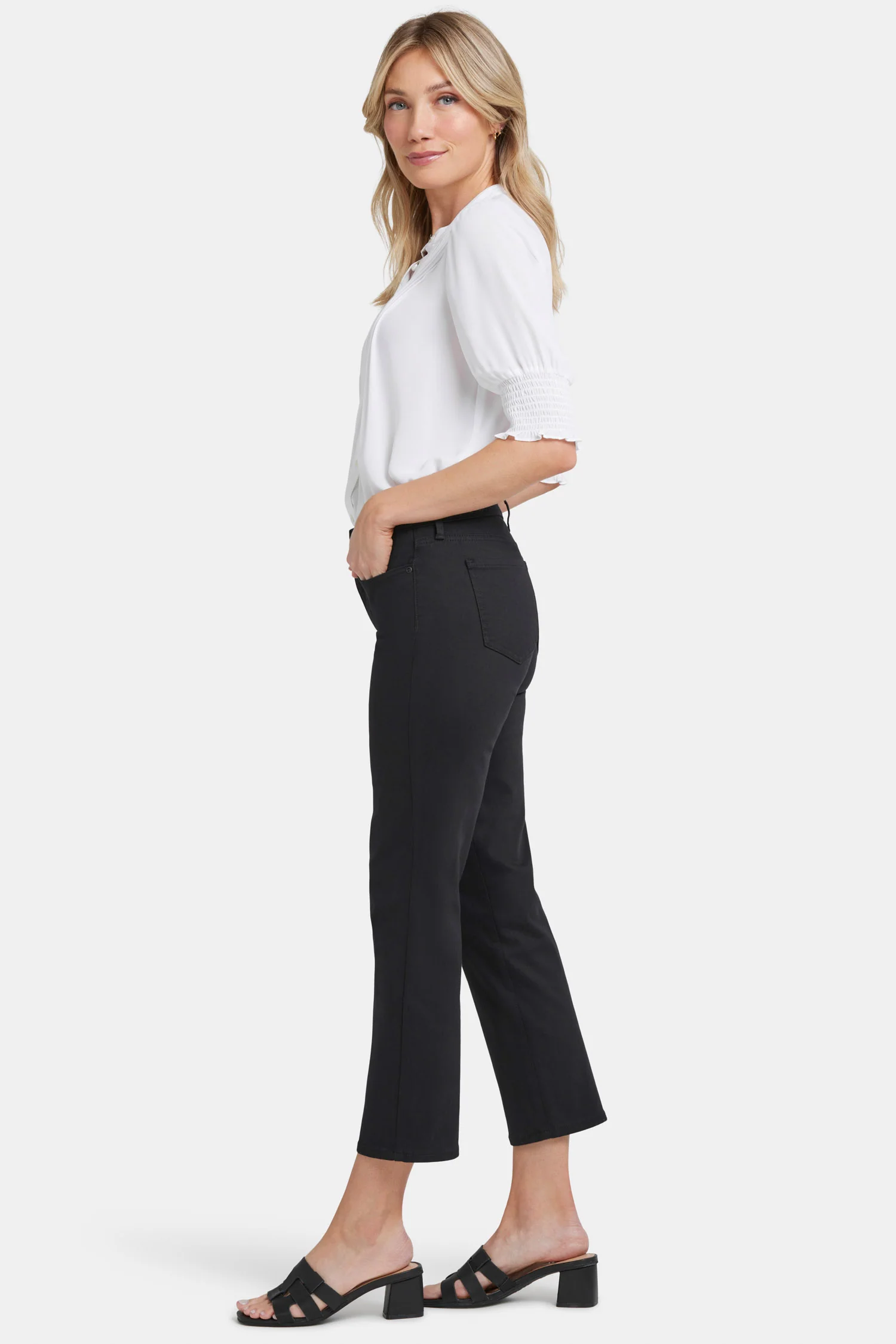 Marilyn Straight Ankle Jeans - Black - Image 5