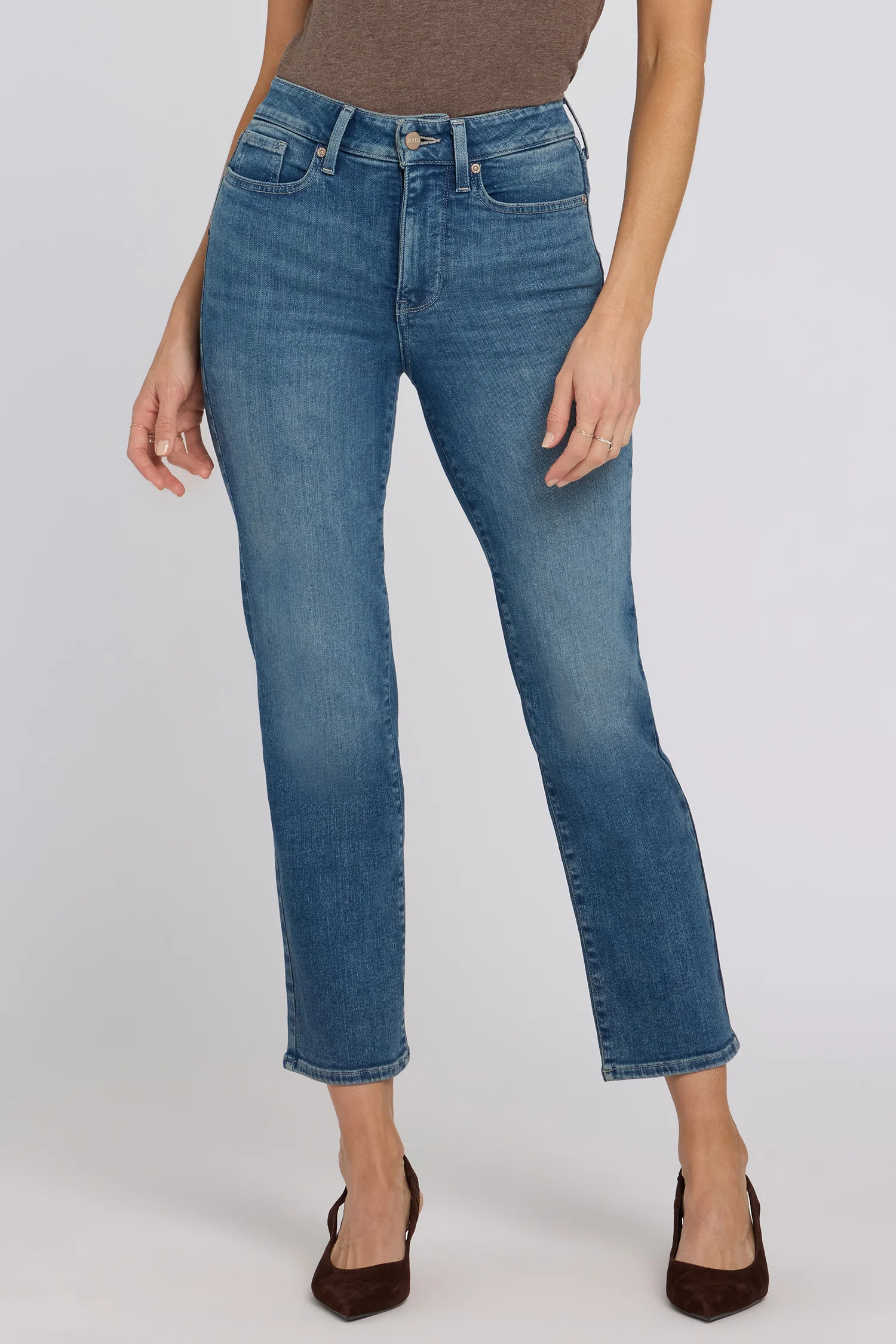 Marilyn Straight Ankle Jeans - Breezy Palms - Image 4