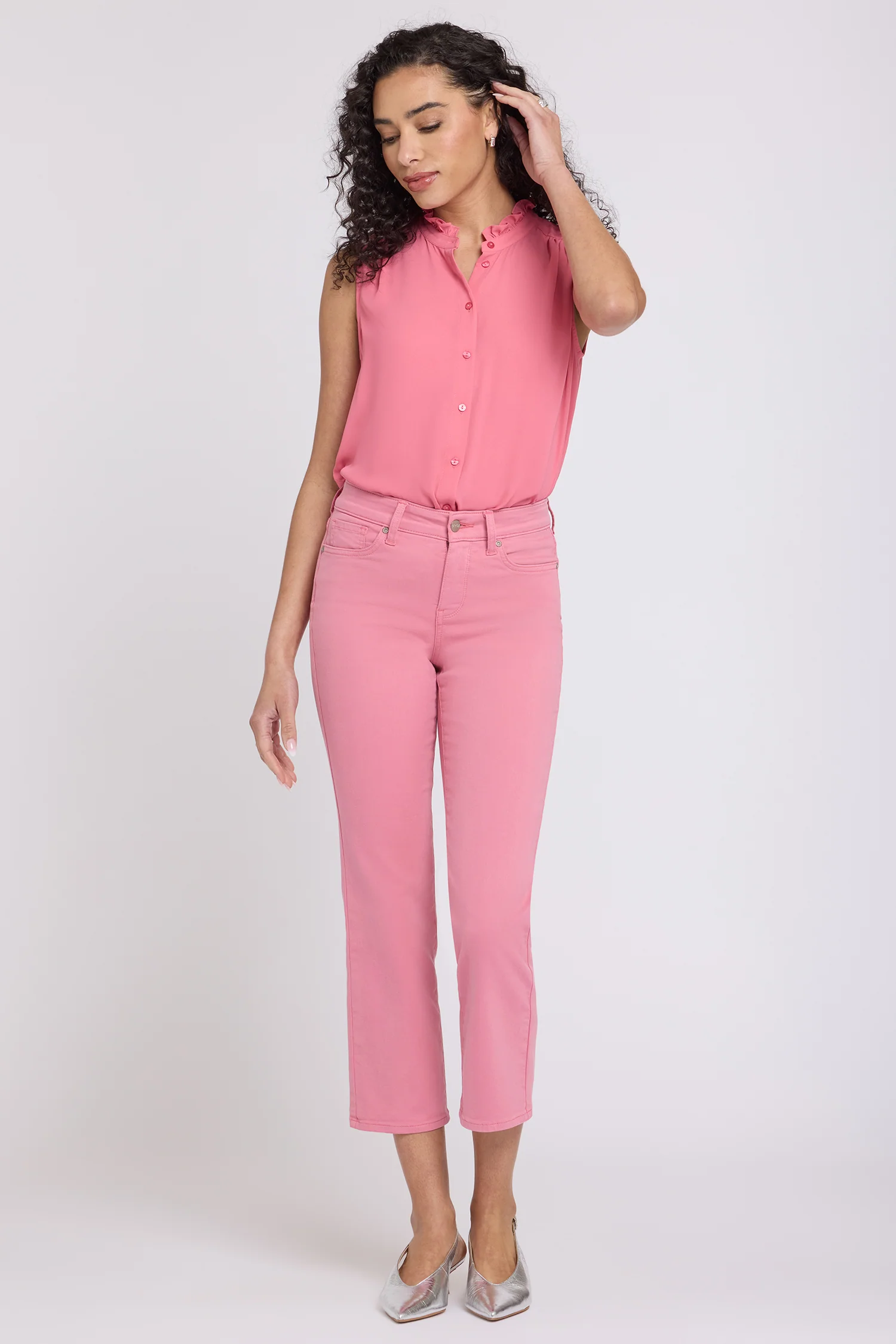 Marilyn Straight Ankle Jeans - Desert Rose