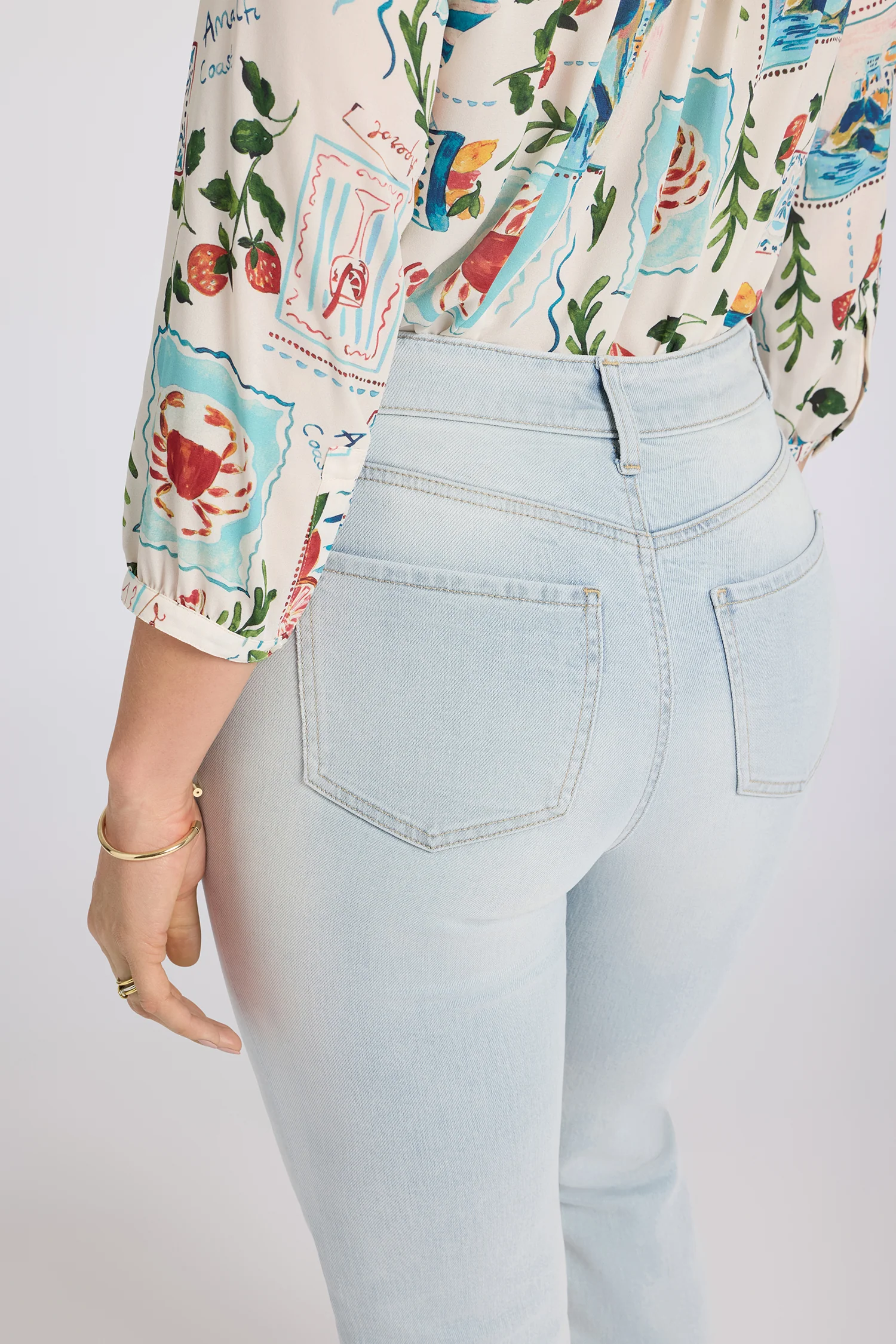 Marilyn Straight Ankle Jeans - Desert Shoreline - Image 2