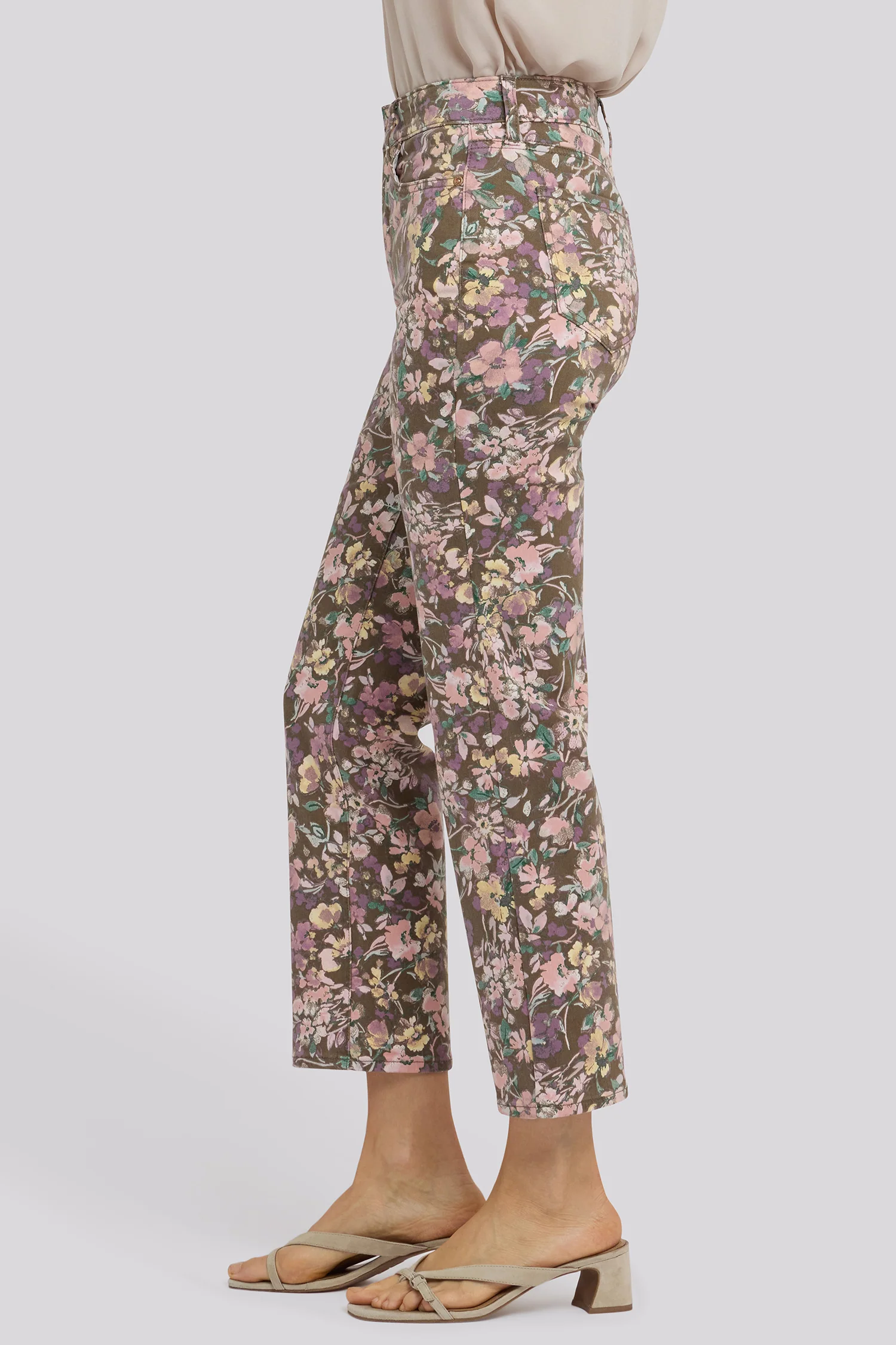 Marilyn Straight Ankle Jeans - Earth Blooms - Image 3