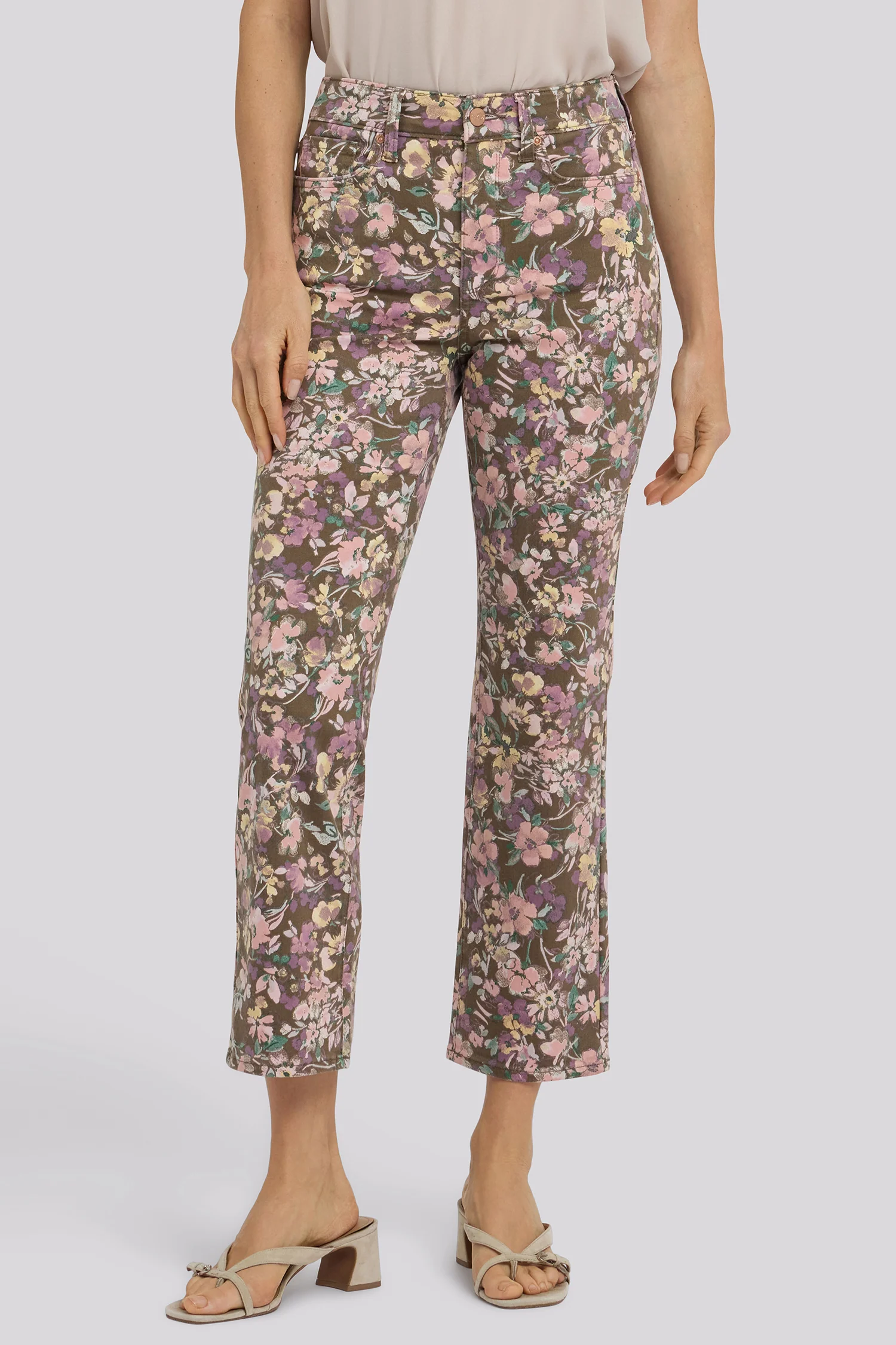 Marilyn Straight Ankle Jeans - Earth Blooms - Image 4