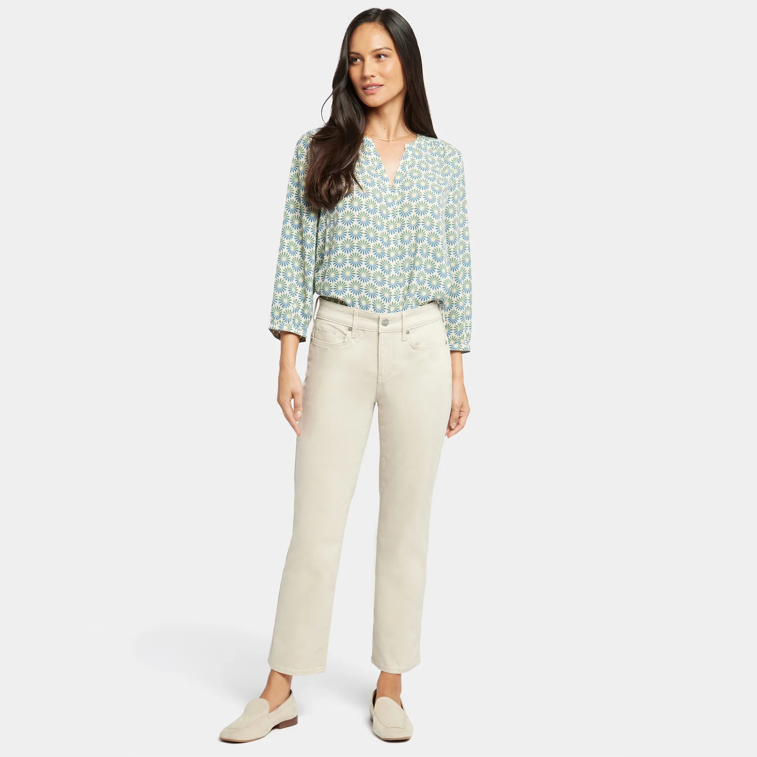 Marilyn Straight Ankle Jeans - Feather - Image 7