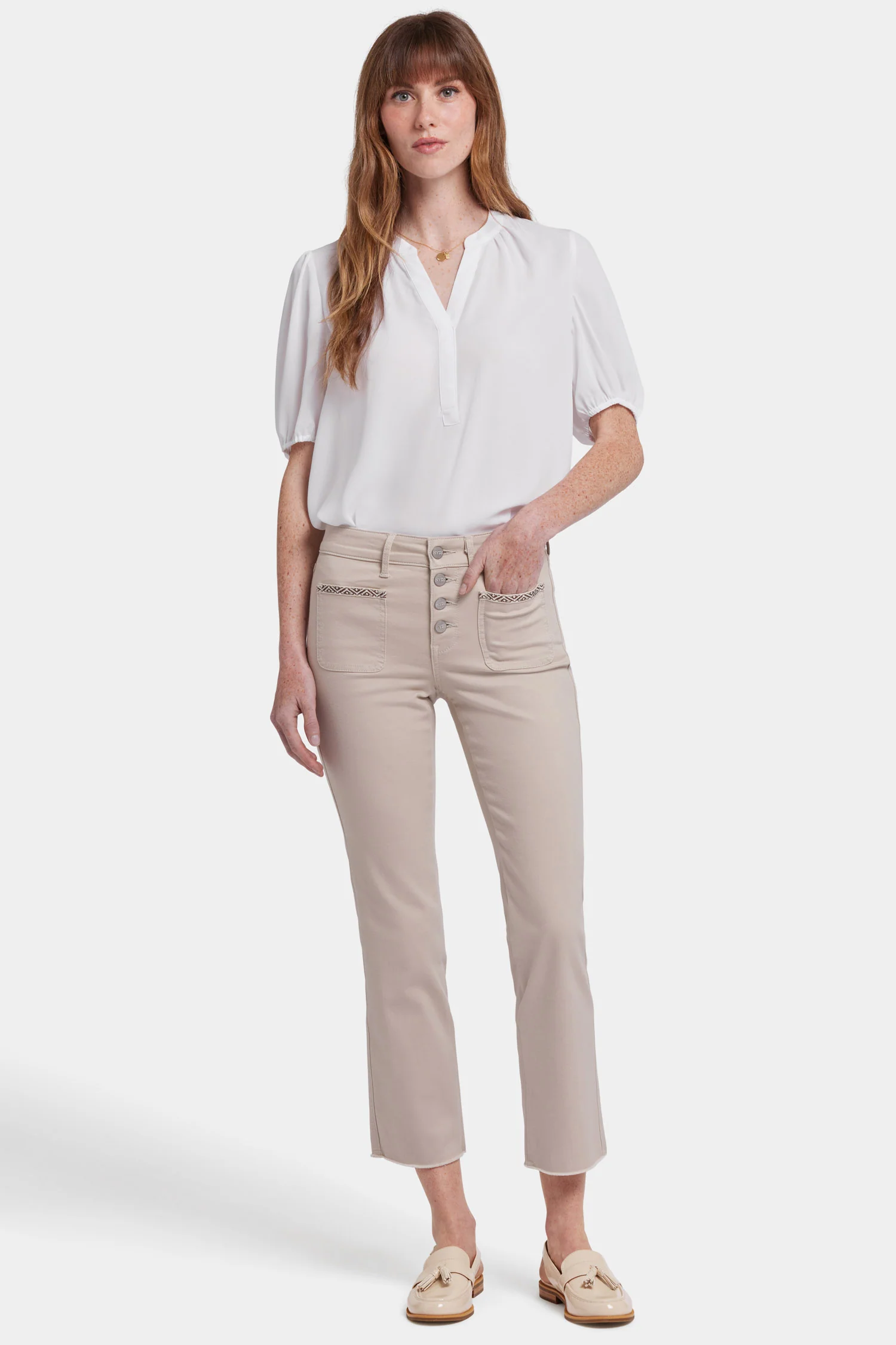 Marilyn Straight Ankle Jeans - Feather - Image 5