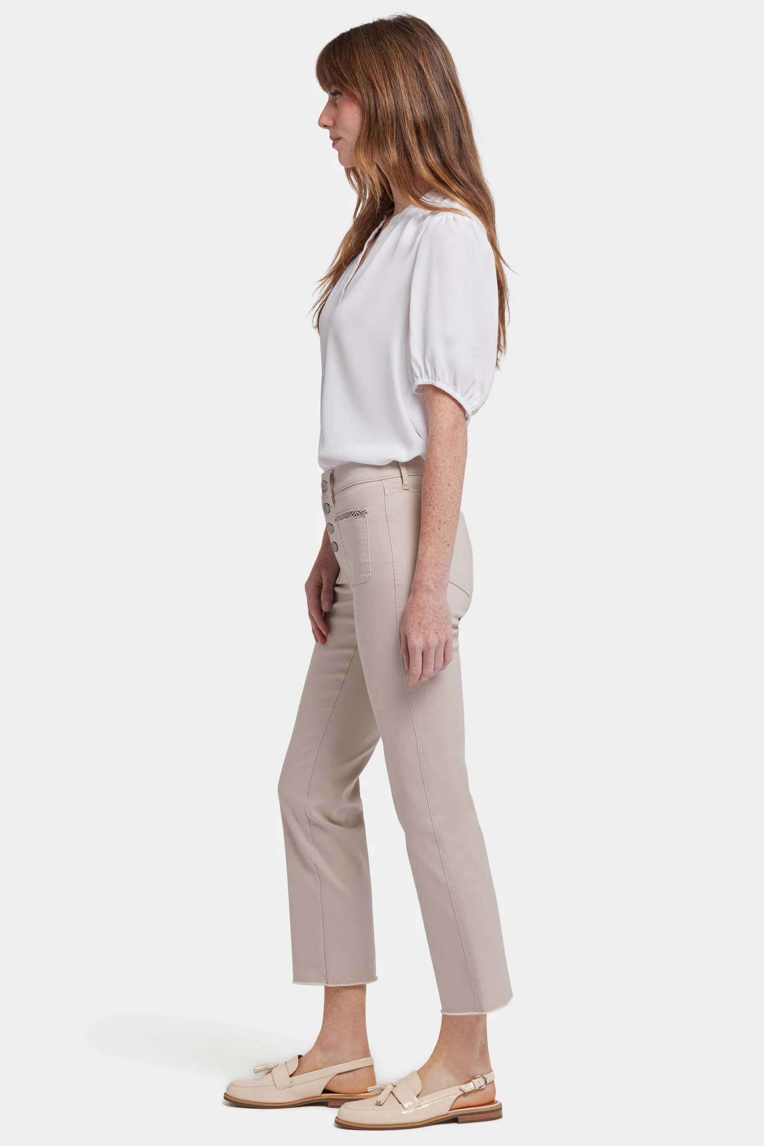Marilyn Straight Ankle Jeans - Feather - Image 6