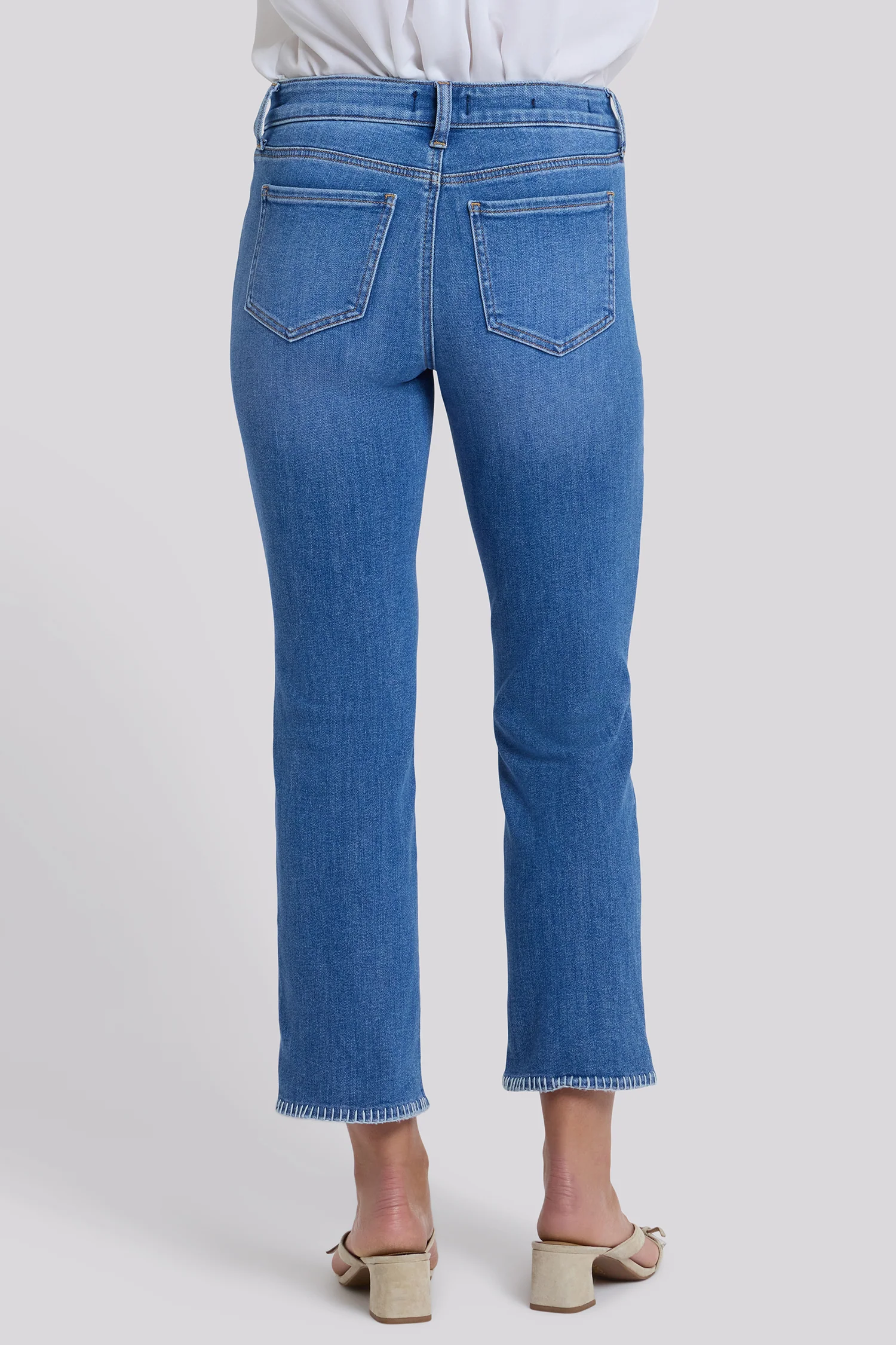 Marilyn Straight Ankle Jeans In Petite - Blue Paradise - Image 5