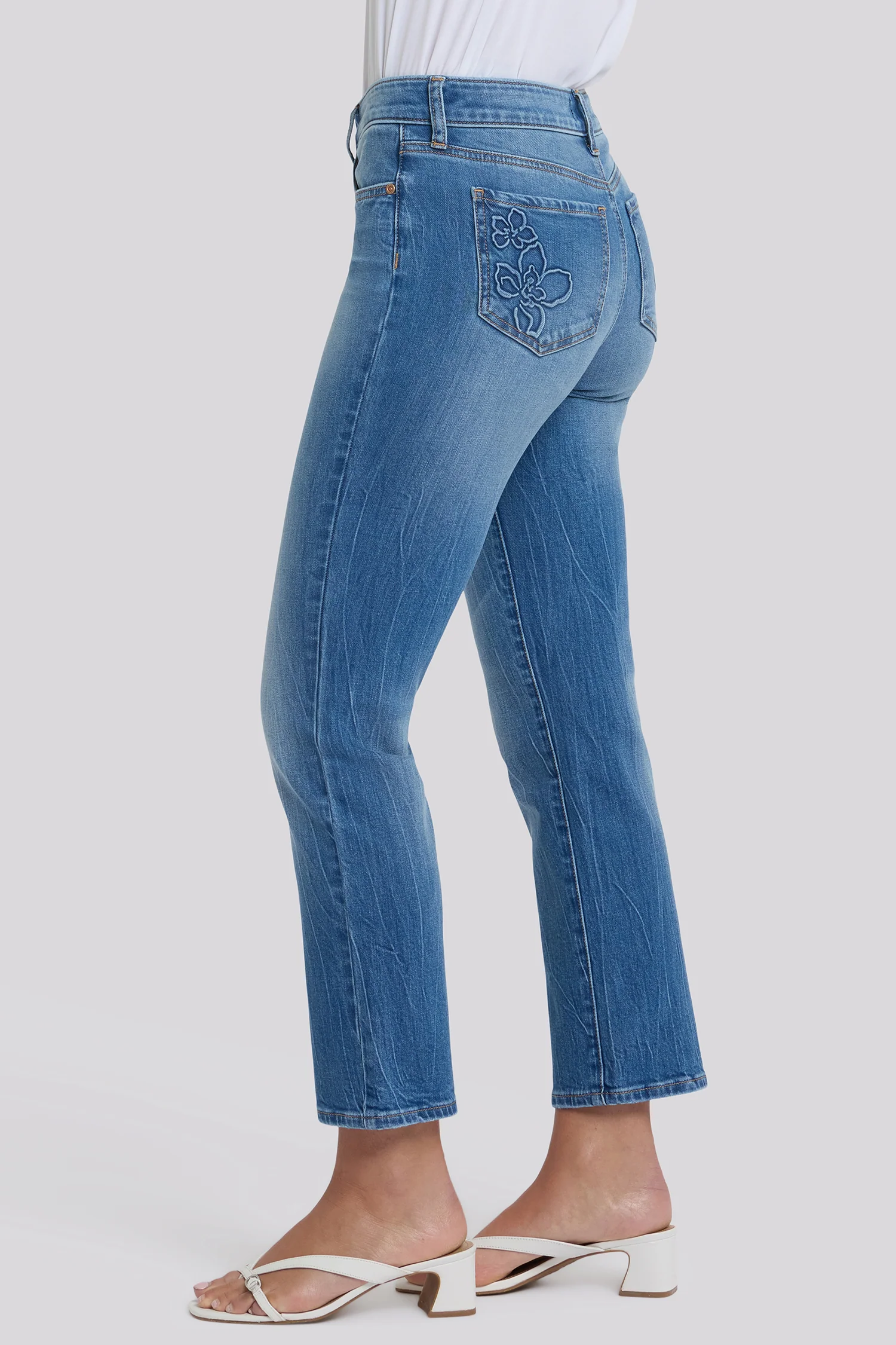 Marilyn Straight Ankle Jeans In Petite - Pacifica - Image 3