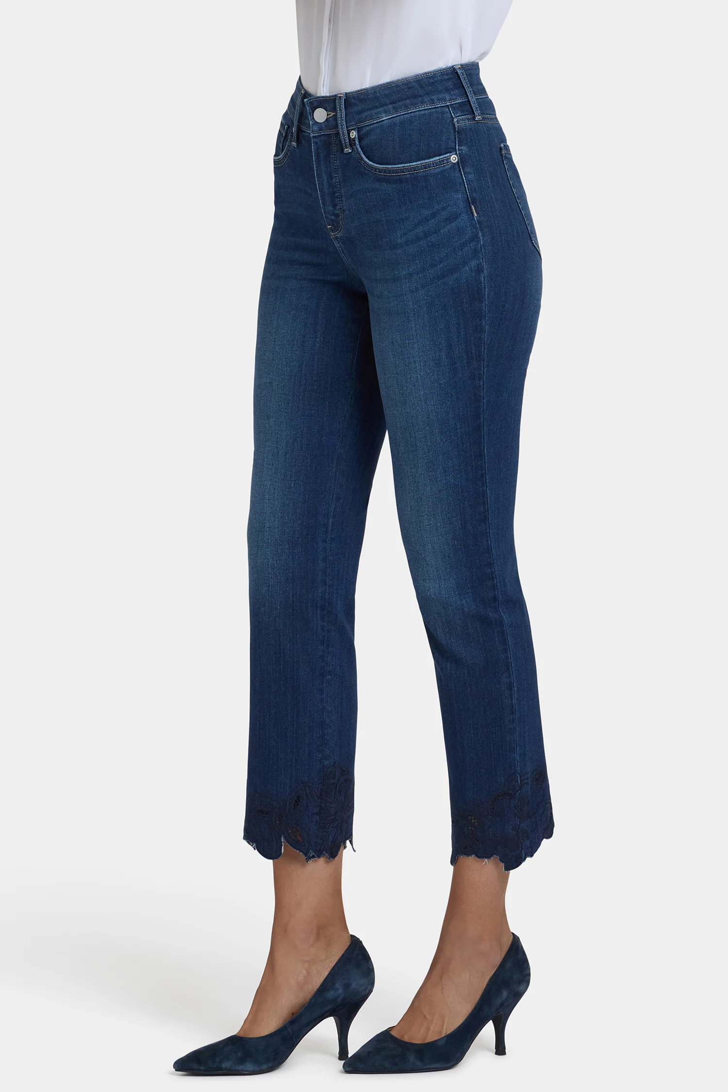 Marilyn Straight Ankle Jeans In Petite - Wonderland - Image 4