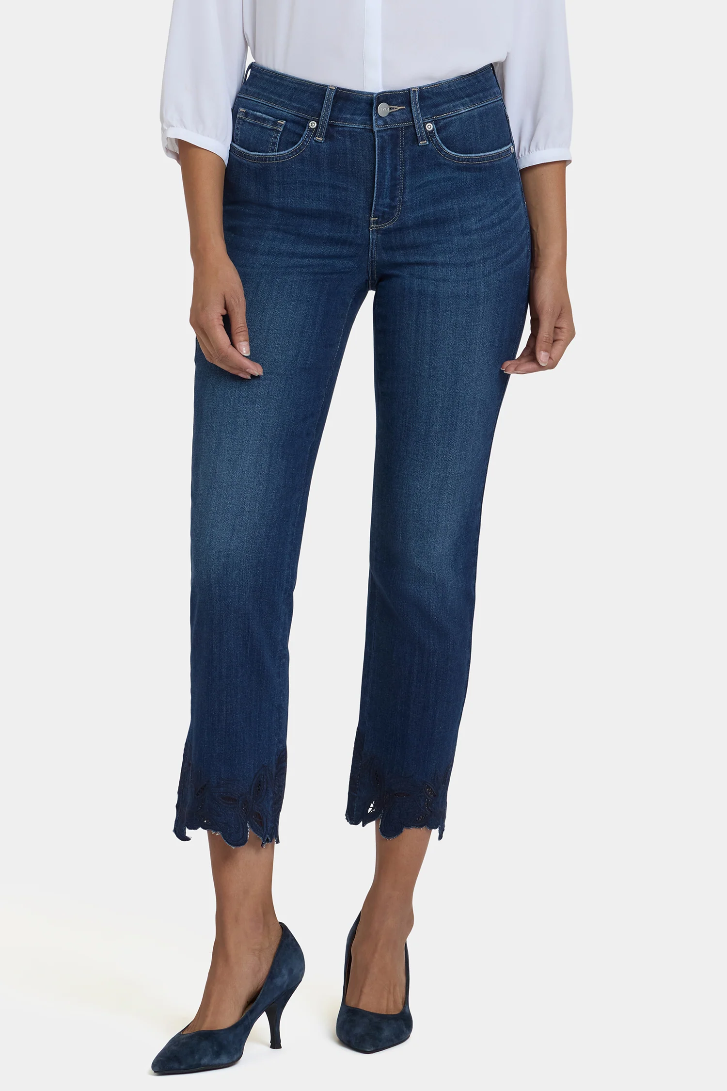 Marilyn Straight Ankle Jeans In Petite - Wonderland - Image 5