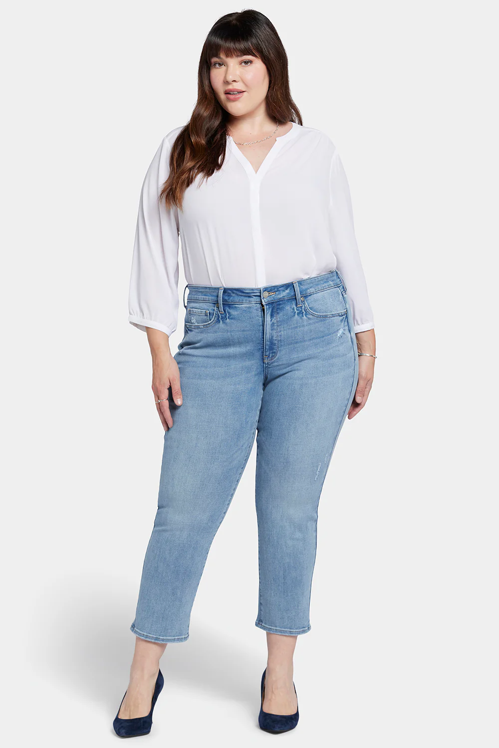 Marilyn Straight Ankle Jeans In Plus Size - Lakefront - Image 4