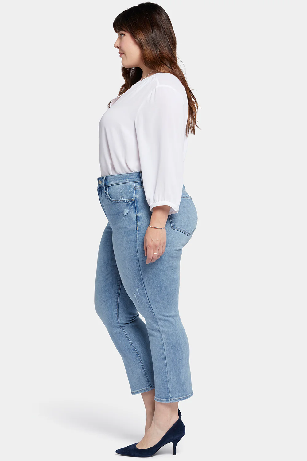 Marilyn Straight Ankle Jeans In Plus Size - Lakefront - Image 5