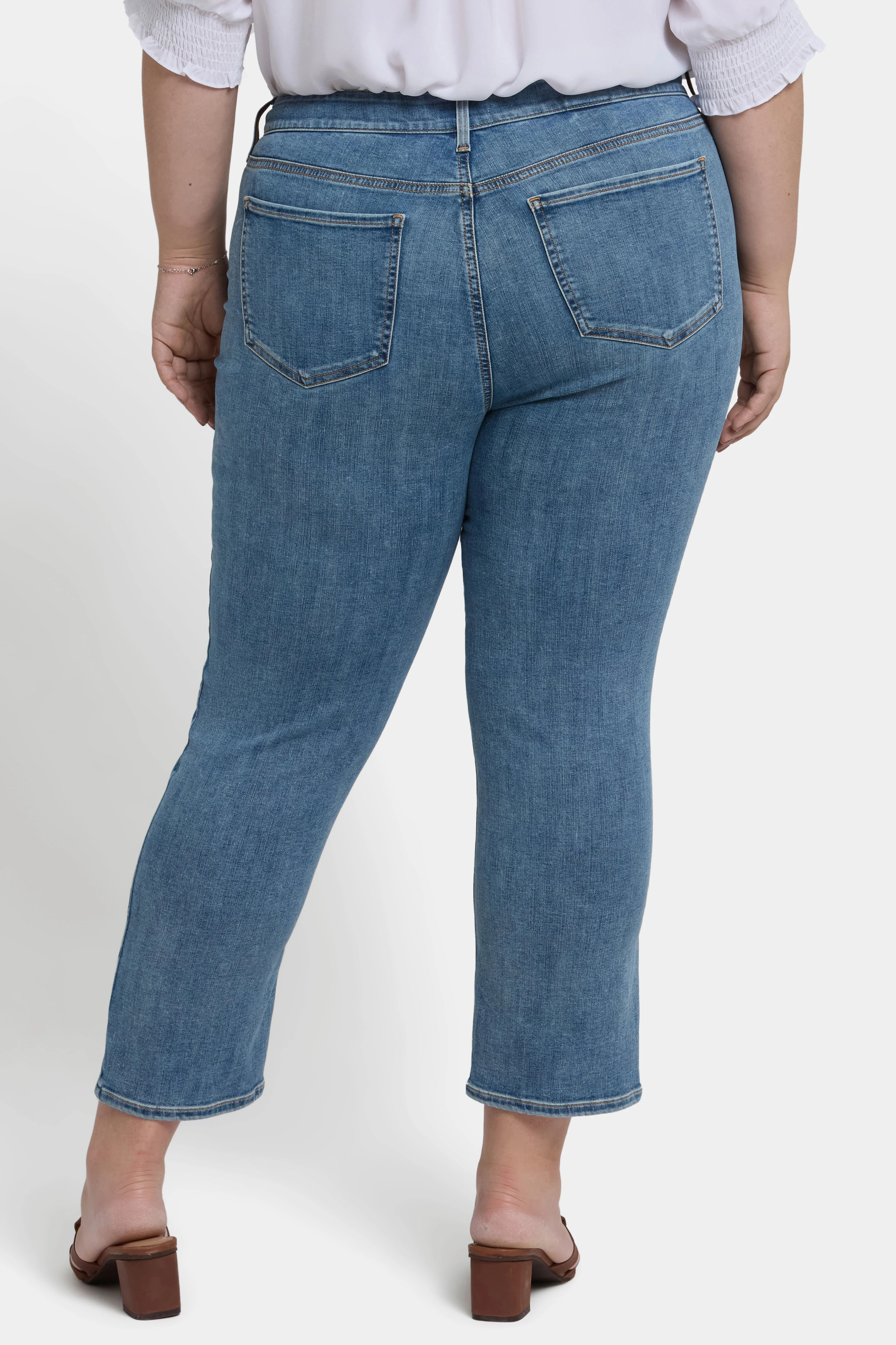 Marilyn Straight Ankle Jeans In Plus Size - Minorca Isle - Image 2