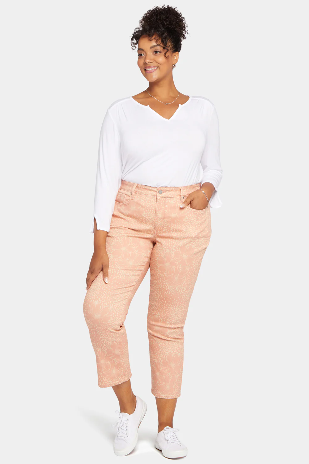 Marilyn Straight Ankle Jeans In Plus Size - Mirage Leopard - Image 4