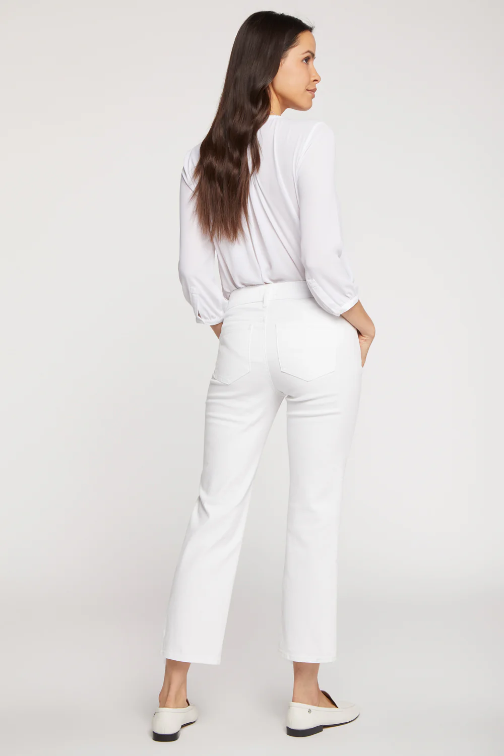 Marilyn Straight Ankle Jeans - Optic White - Image 6
