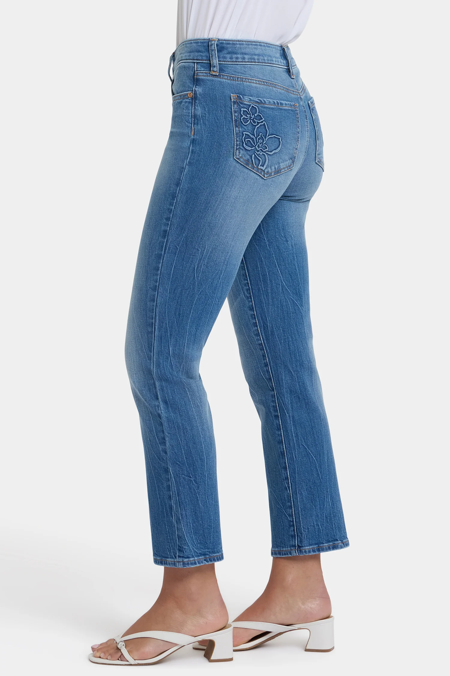 Marilyn Straight Ankle Jeans - Pacifica - Image 3