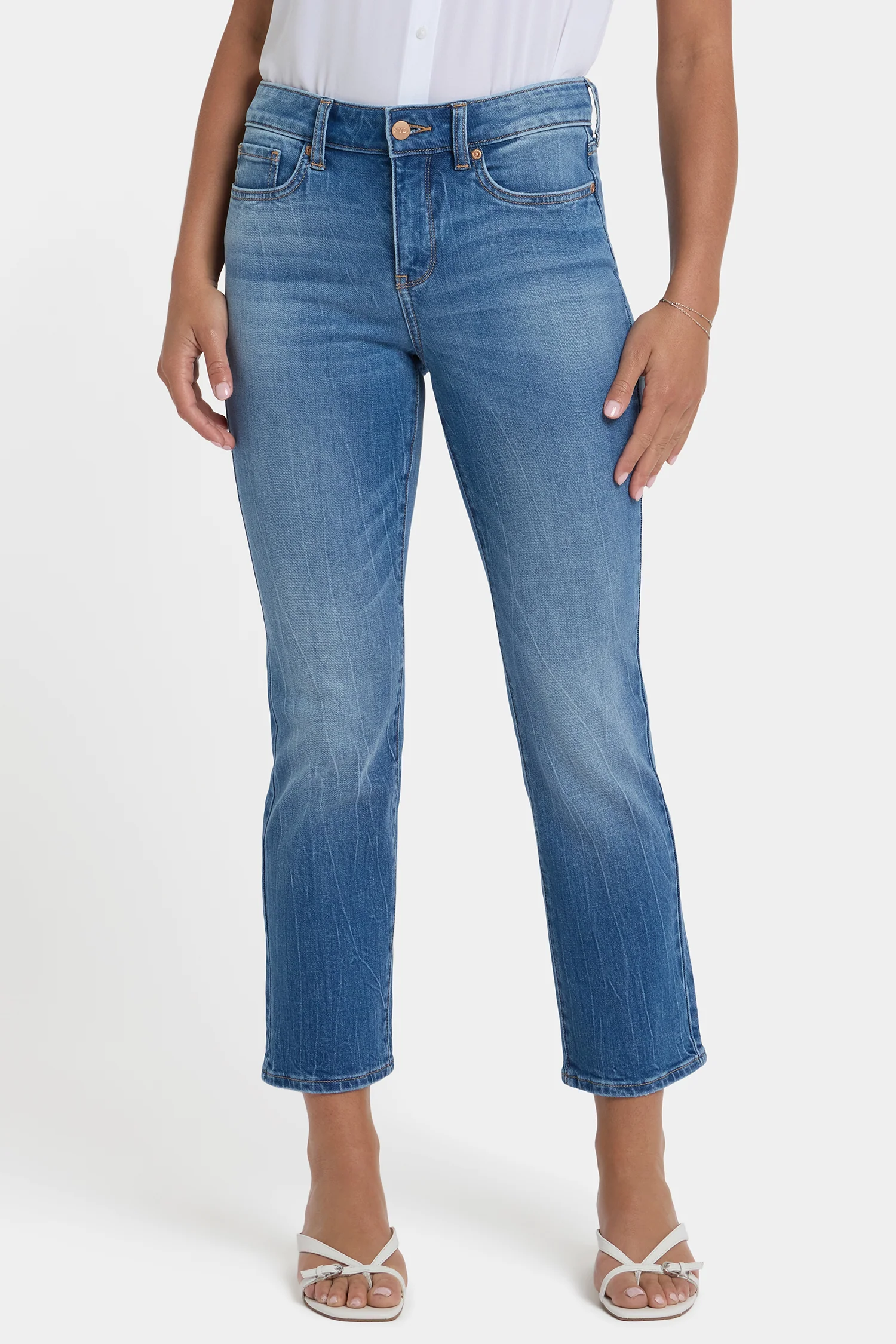 Marilyn Straight Ankle Jeans - Pacifica - Image 4