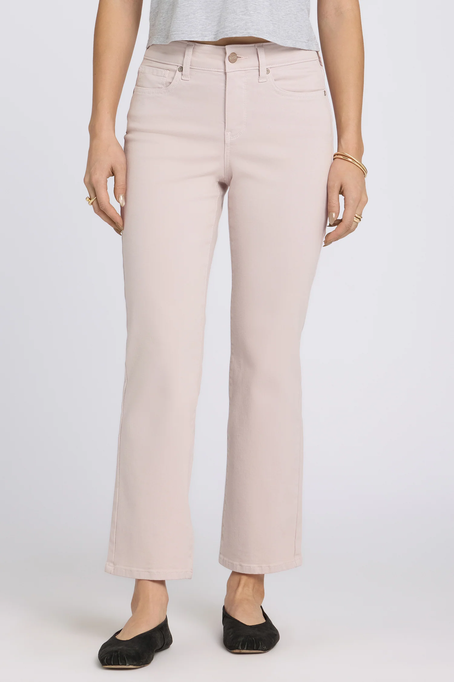 Marilyn Straight Ankle Jeans - Rock Flower - Image 4