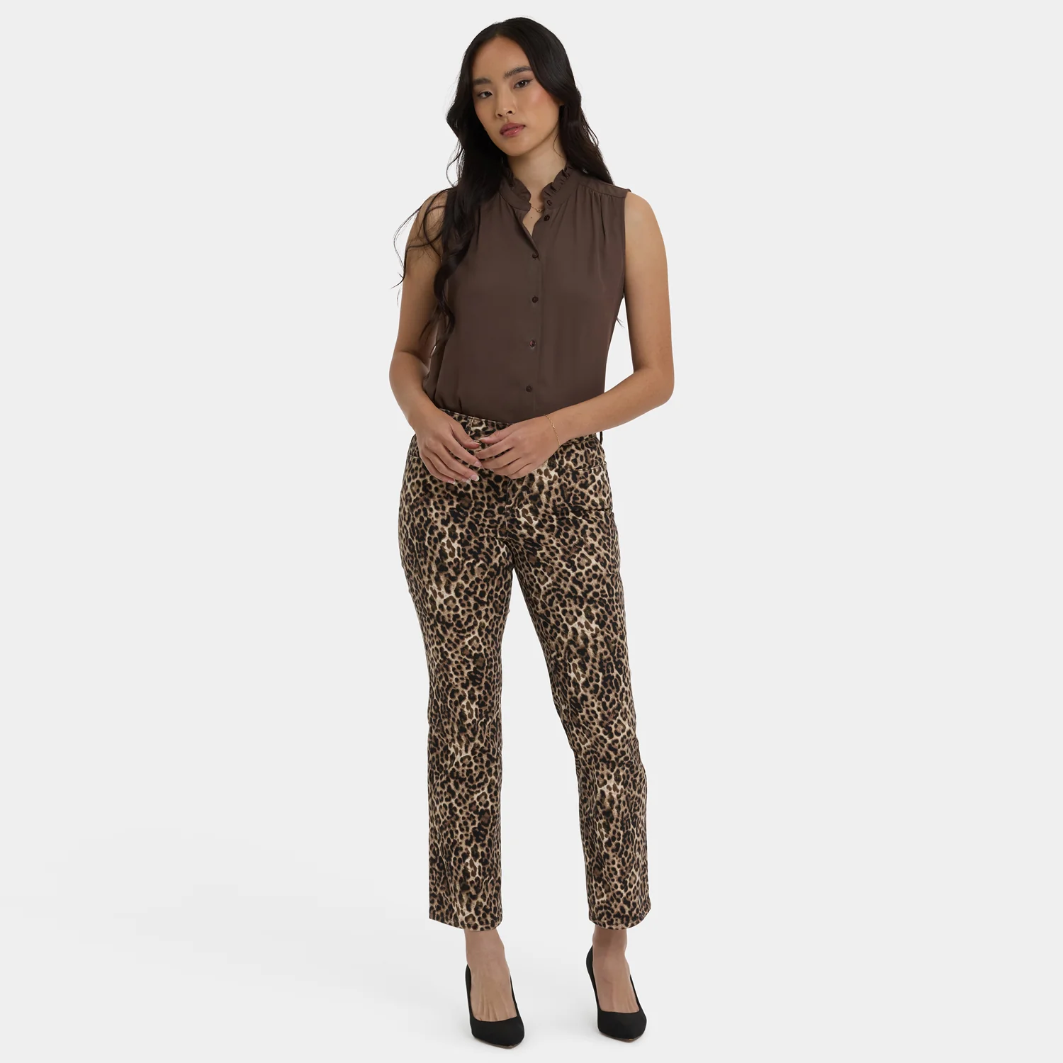 Marilyn Straight Ankle Jeans - Savanna Leopard - Image 7