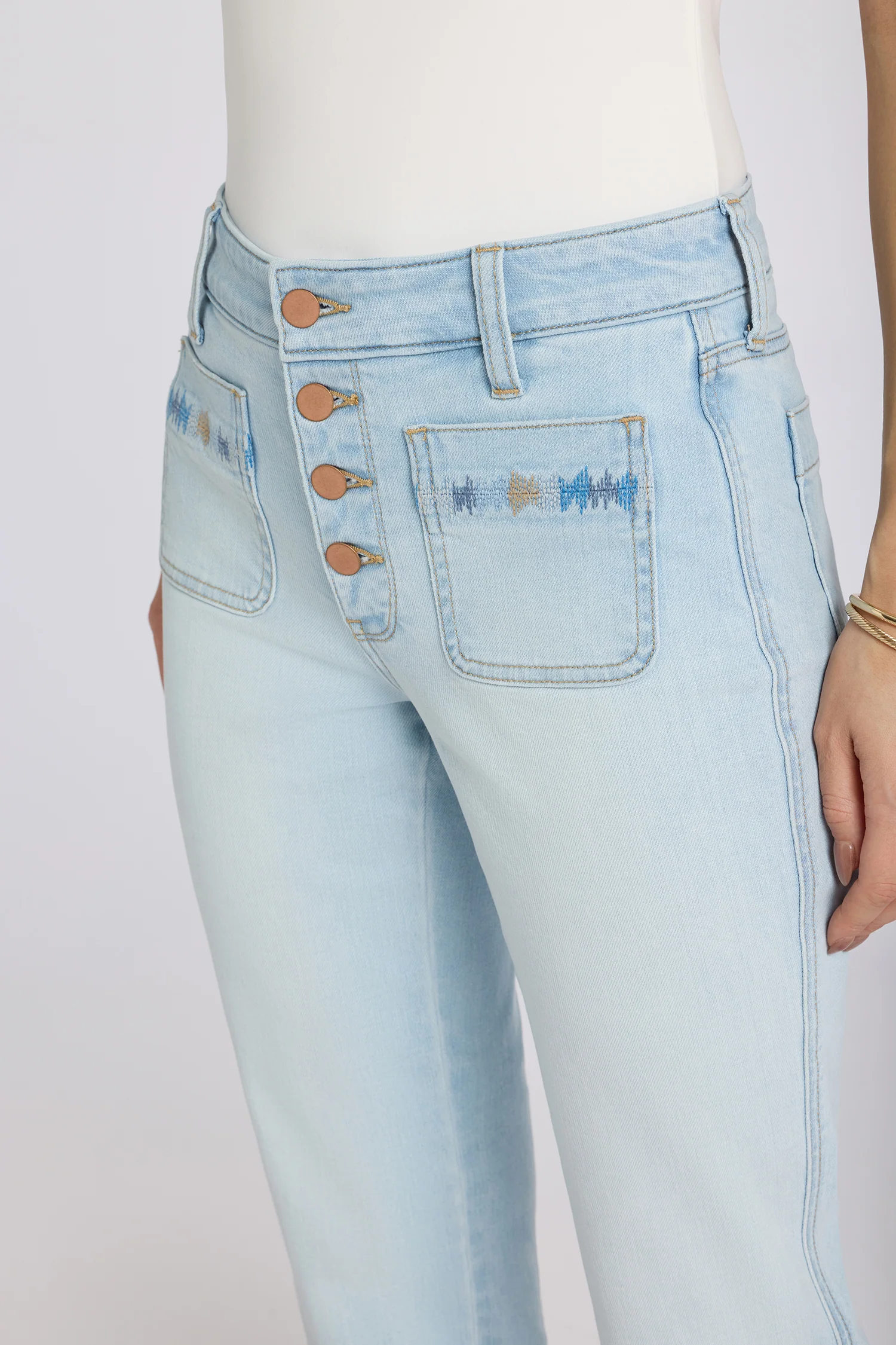 Marilyn Straight Ankle Jeans - Sky Valley - Image 2