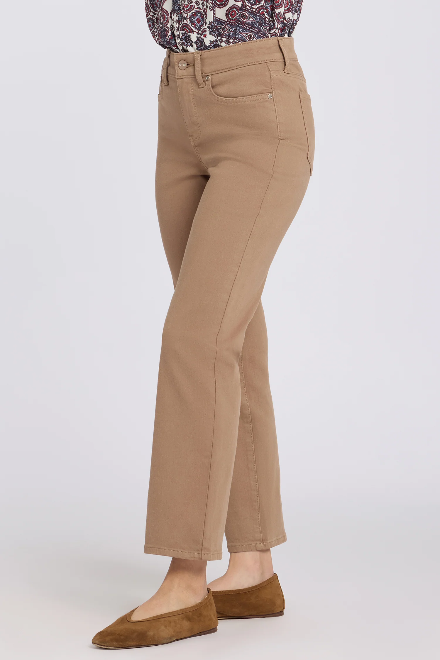 Marilyn Straight Ankle Jeans - Toasted Coconut - Image 3