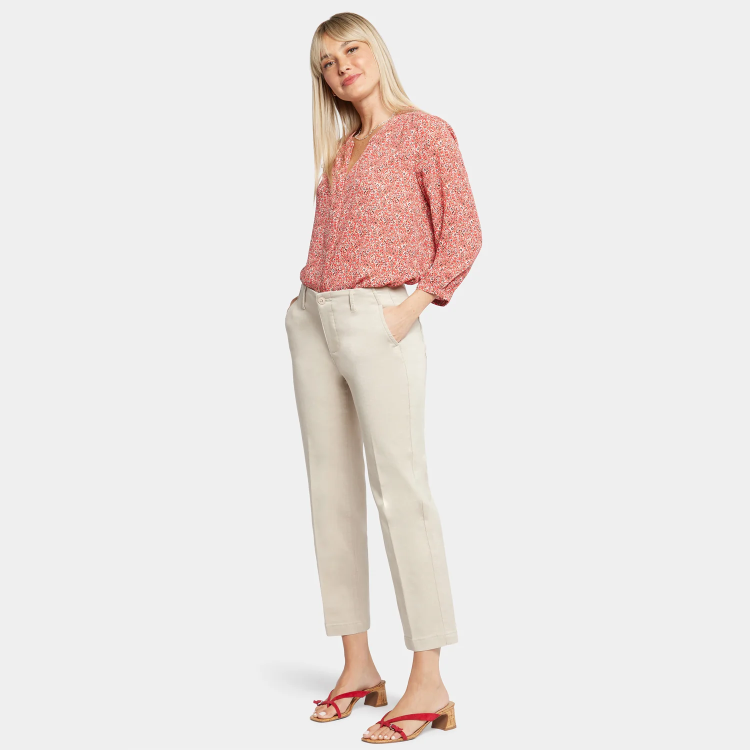 Marilyn Straight Ankle Pants - Feather - Image 7