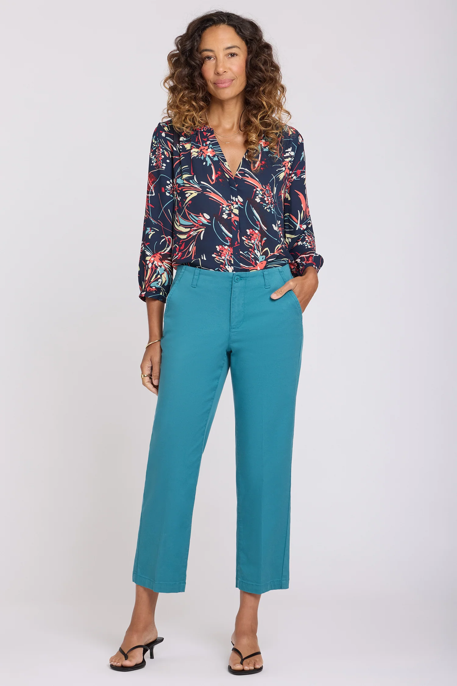 Marilyn Straight Ankle Pants - Harbor Blue