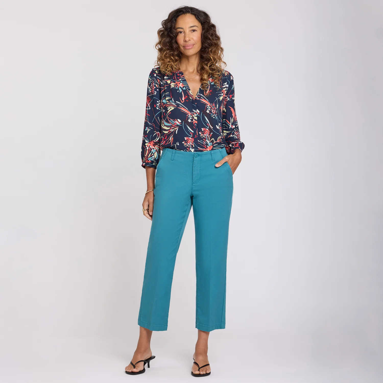 Marilyn Straight Ankle Pants - Harbor Blue - Image 6