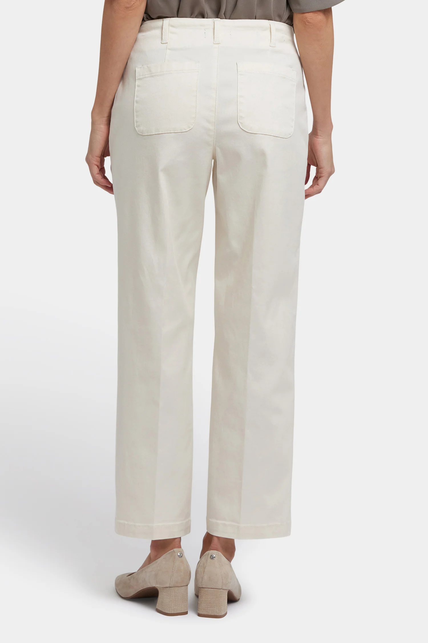 Marilyn Straight Ankle Pants - Ivory - Image 2