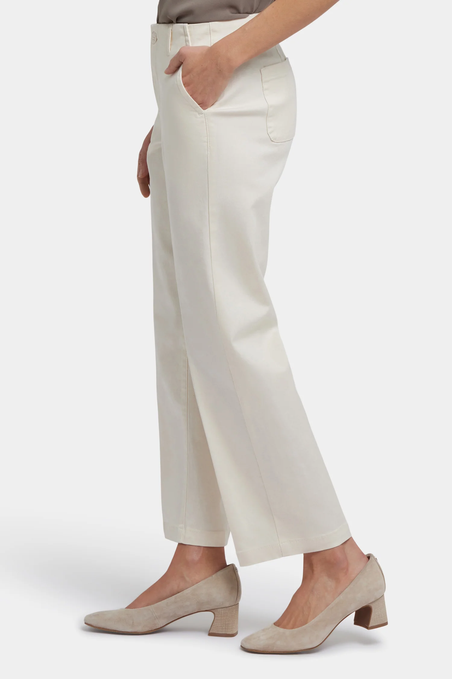 Marilyn Straight Ankle Pants - Ivory - Image 3