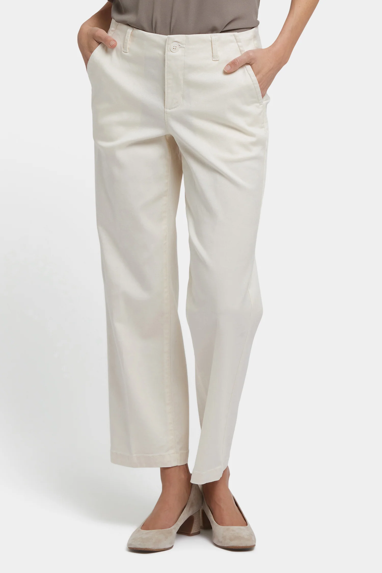 Marilyn Straight Ankle Pants - Ivory - Image 4