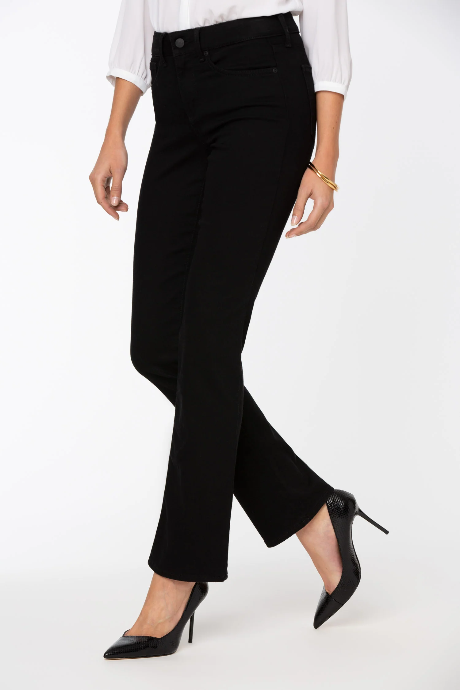 Marilyn Straight Jeans In Petite - Black - Image 3