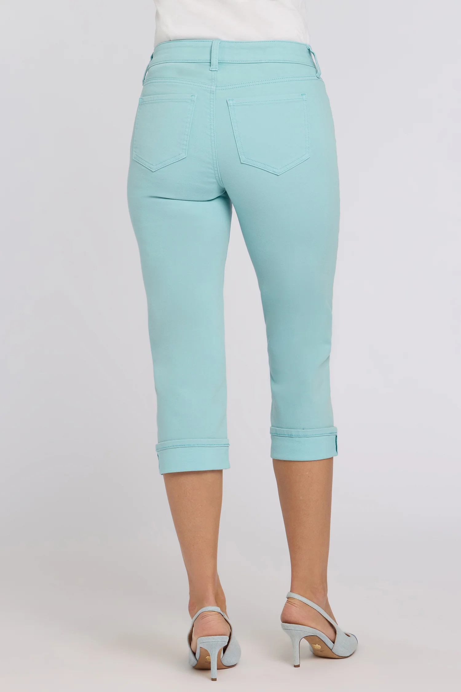 Marilyn Straight Crop Jeans - Aqua Haze - Image 3