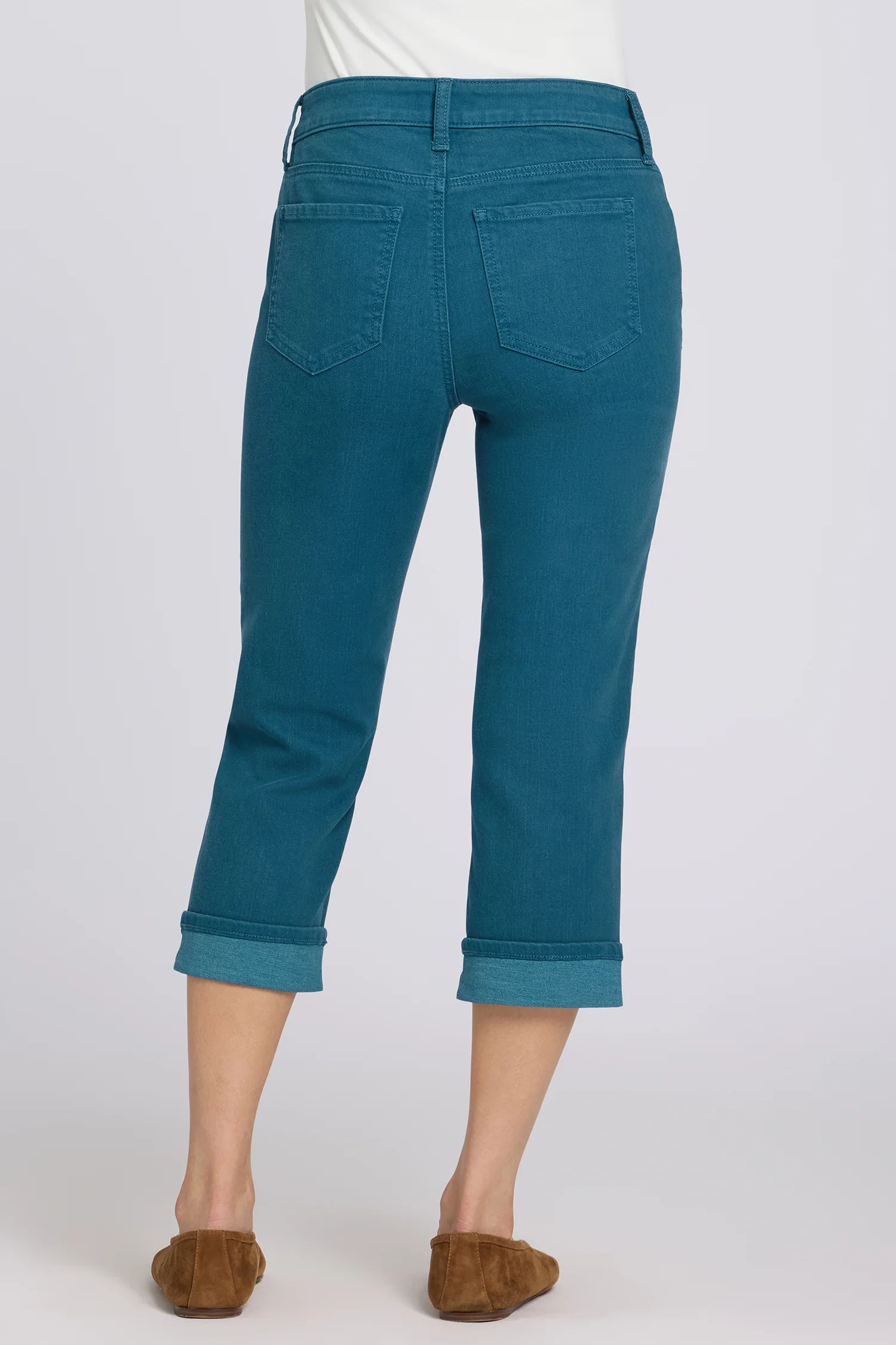 Marilyn Straight Crop Jeans - Blue Lake - Image 3